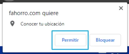 Imagen instructiva para indicar como dar acceso a la ubicación