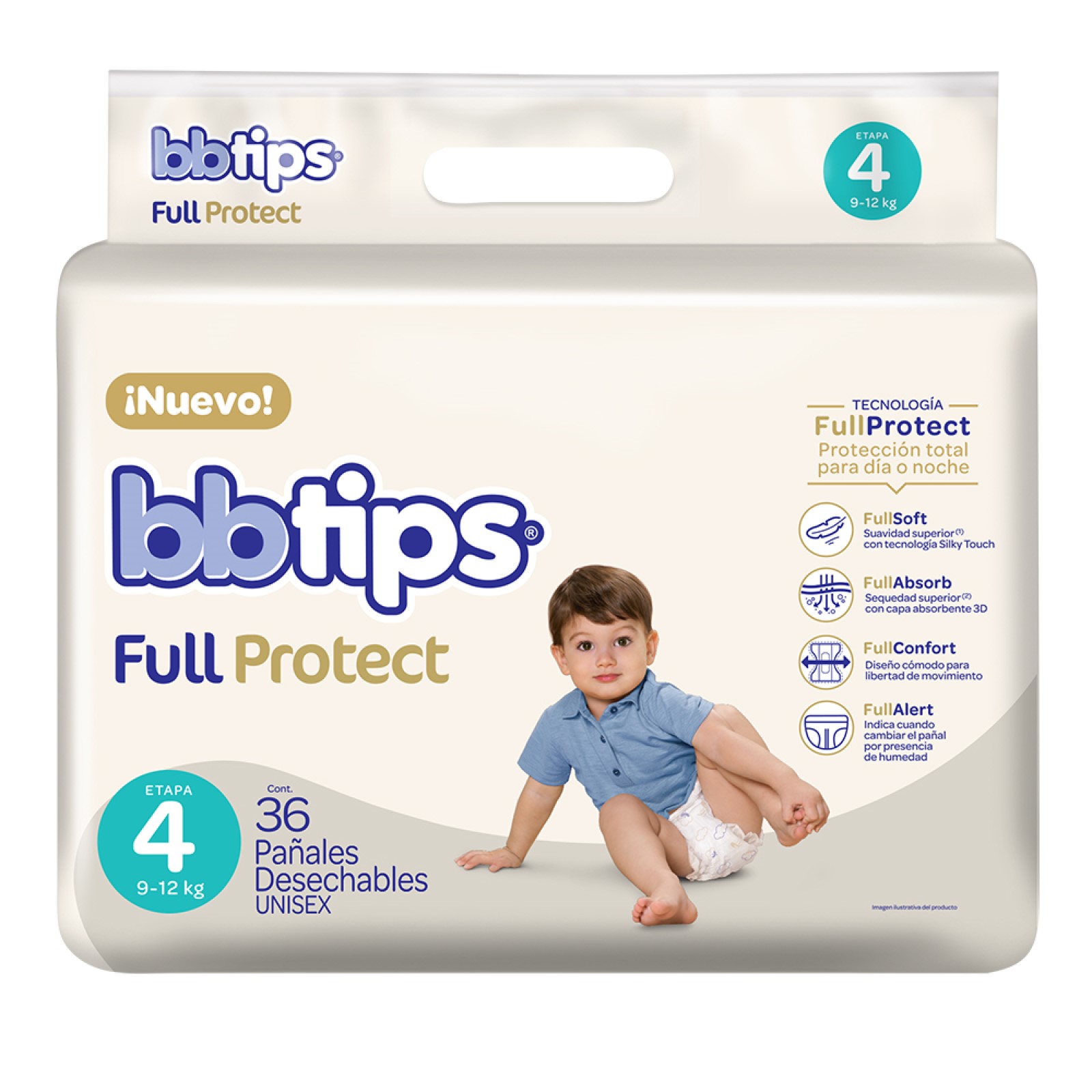 Bbtips Pa&ntilde;ales Full Protect Talla 4 Grande 36 Piezas