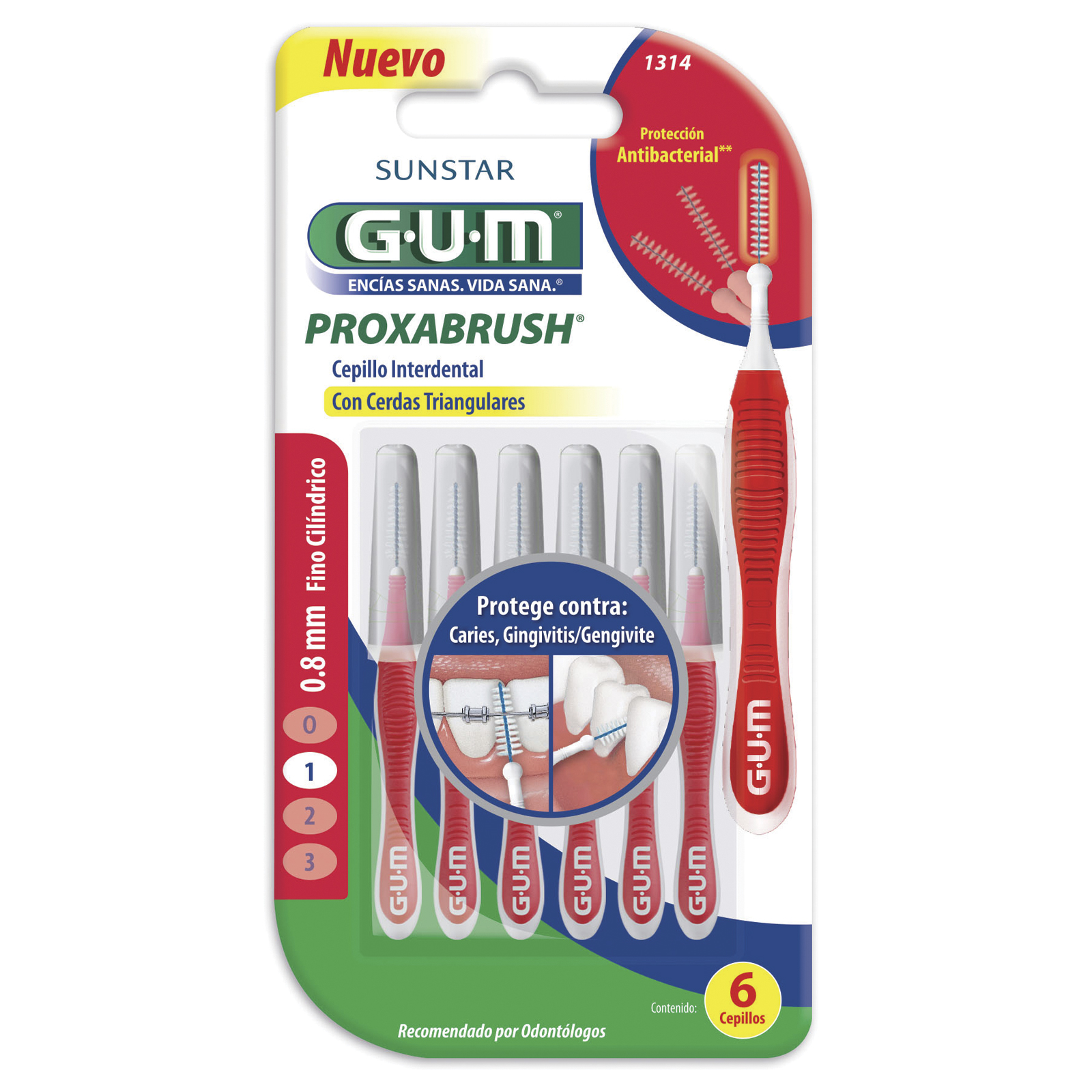 Farmacias del Ahorro | GUM Proxabrush Cepillo Interdental 6 Piezas ...