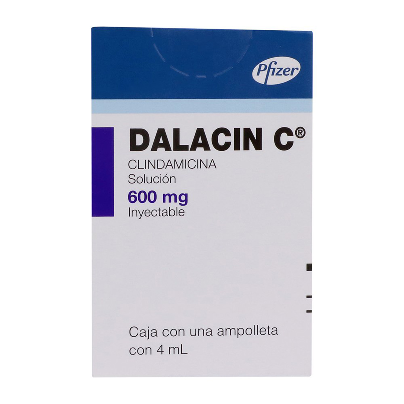 Dalacin C Solución inyectable 600 mg ampolleta con 4 ml