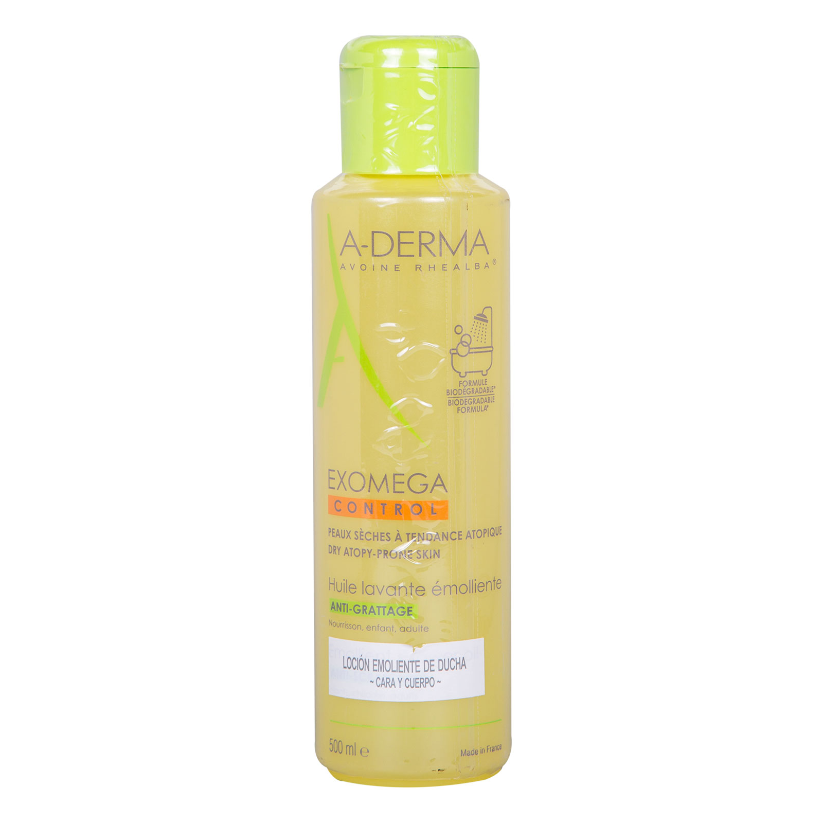 A-Derma Exomega Control Aceite de Ducha Facial y Corporal para Piel con Tendencia Atópica 500 ml