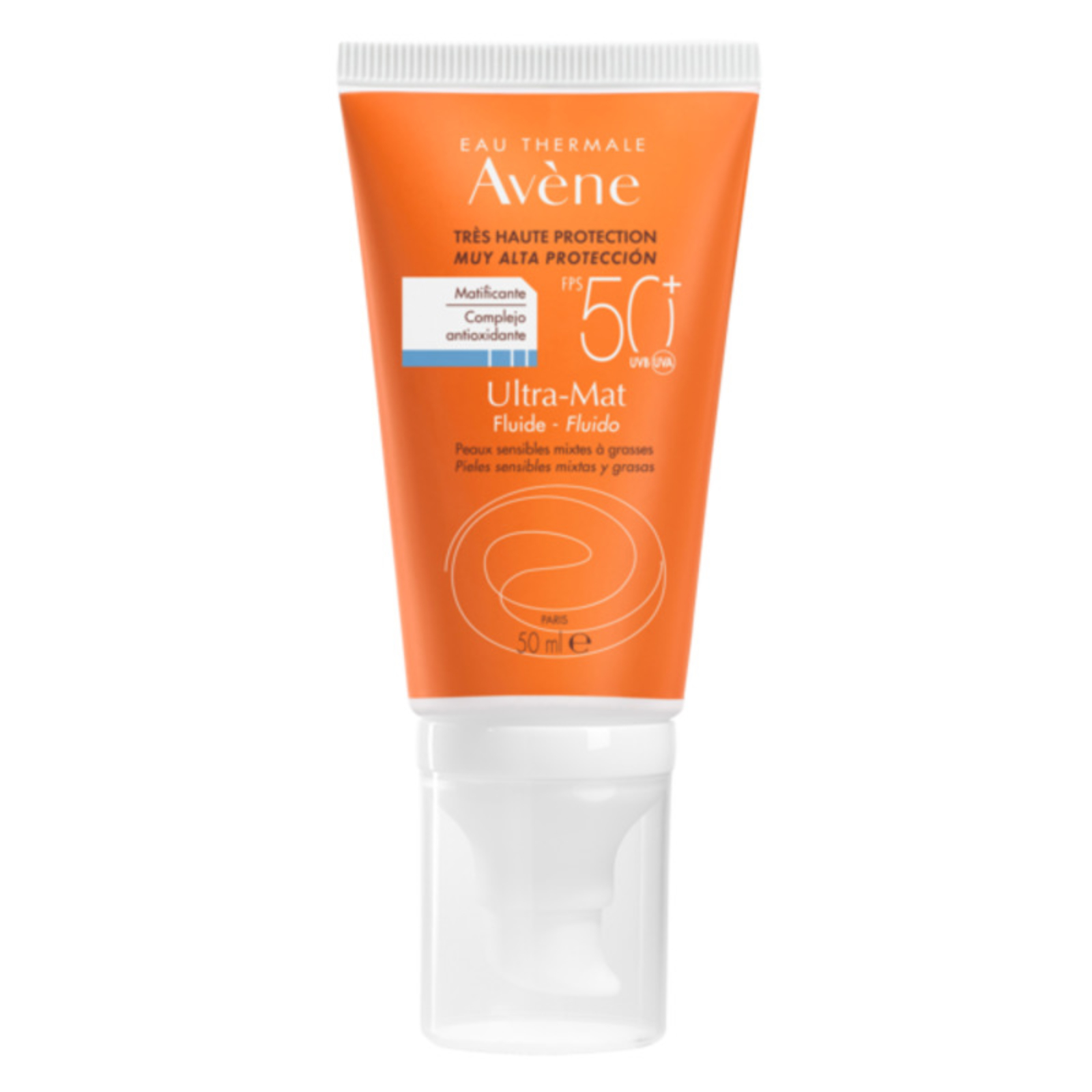 Avene bloqueador solar emulsiã³n toque seco sin color FPS 50+ piel sensible