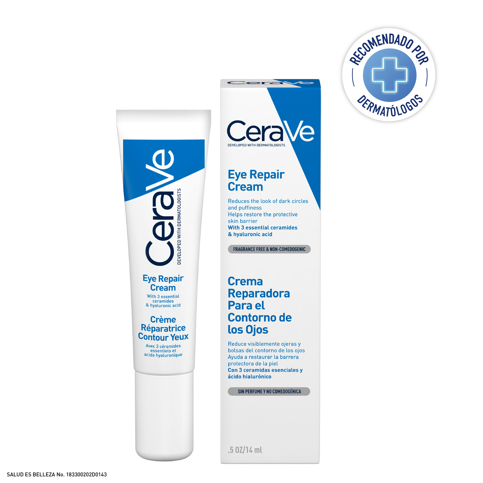 Cerave crema reparadora para contorno de ojos