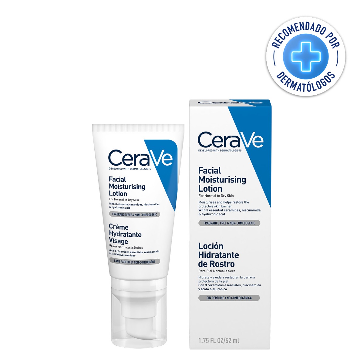Cerave Loción Hidratante Facial de Noche con Textura Ultraligera 52 ml