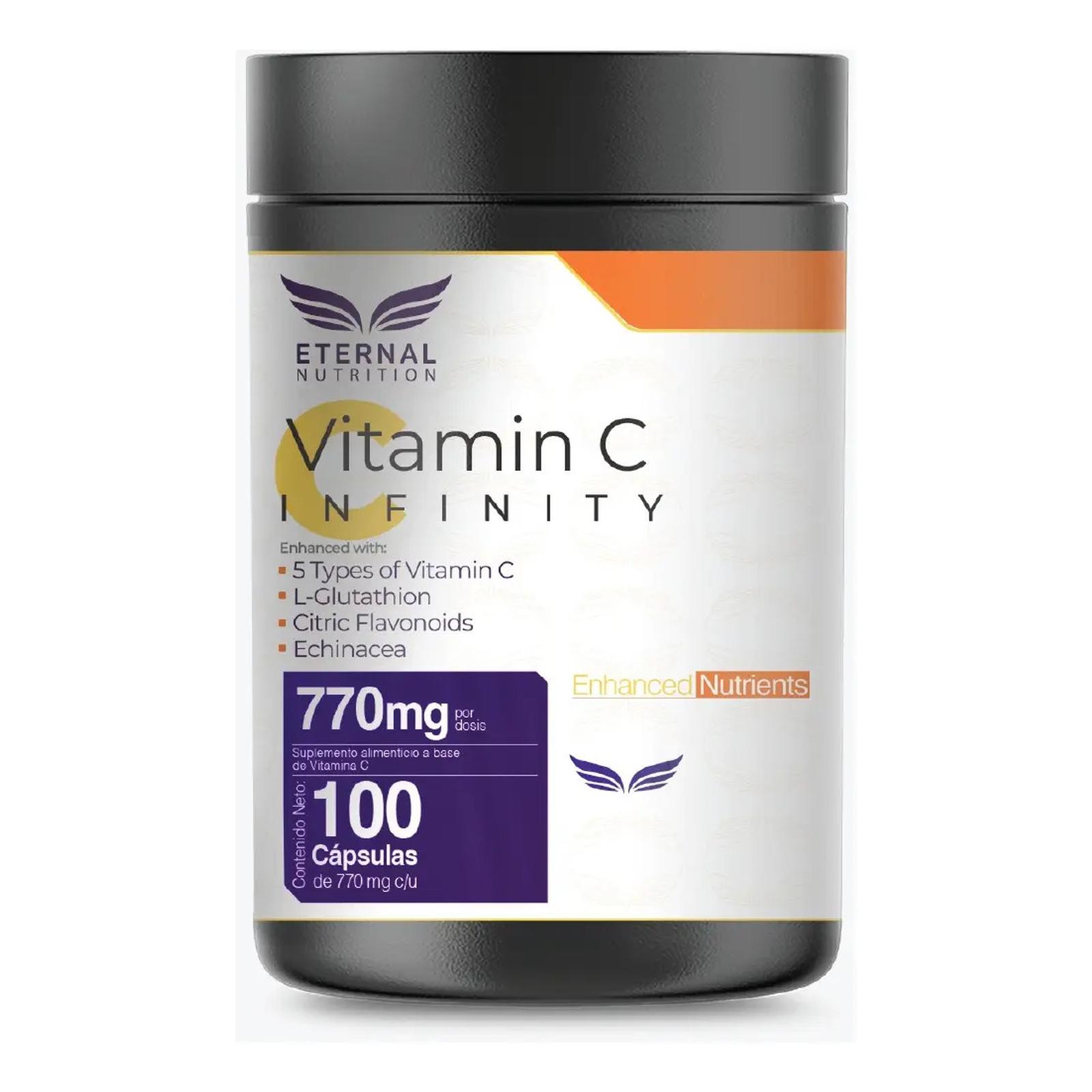 Farmacias del Ahorro | Vitamina C y L-Glutathione (100 Caps) Eternal Nutrition