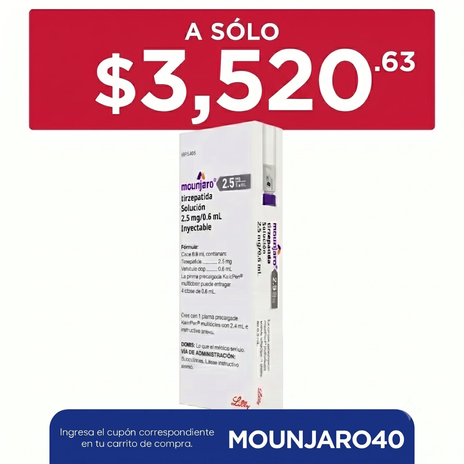 Farmacias del Ahorro | Mounjaro Kwikpen 2.5Mg/0.6Ml 3 ml