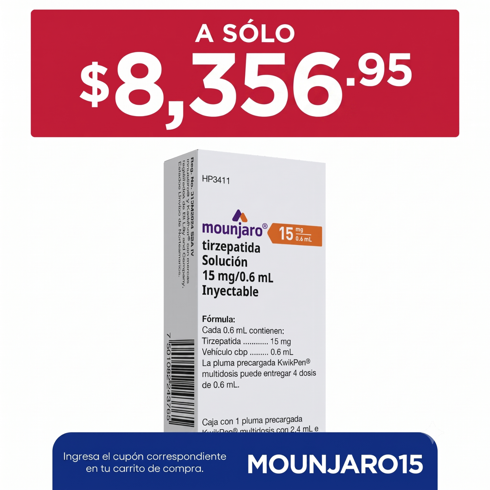 Farmacias del Ahorro | Mounjaro 15mg /0.6ml