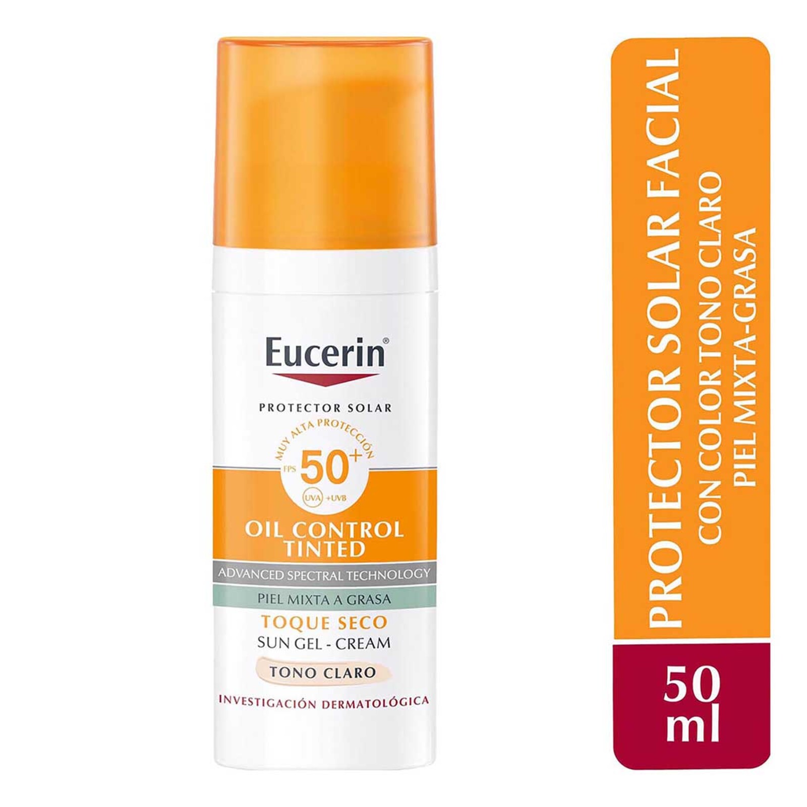 Eucerin Sun Oil Control Protector Solar FPS 50+ Tono Claro 50 ml
