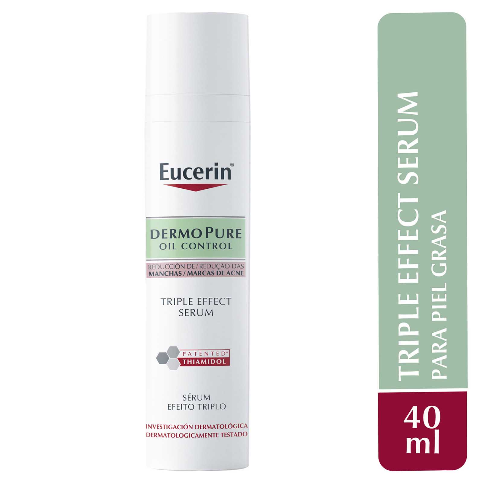 Eucerin DermoPure Triple Effect Serum 40 ml, Efecto mate ideal para piel grasa