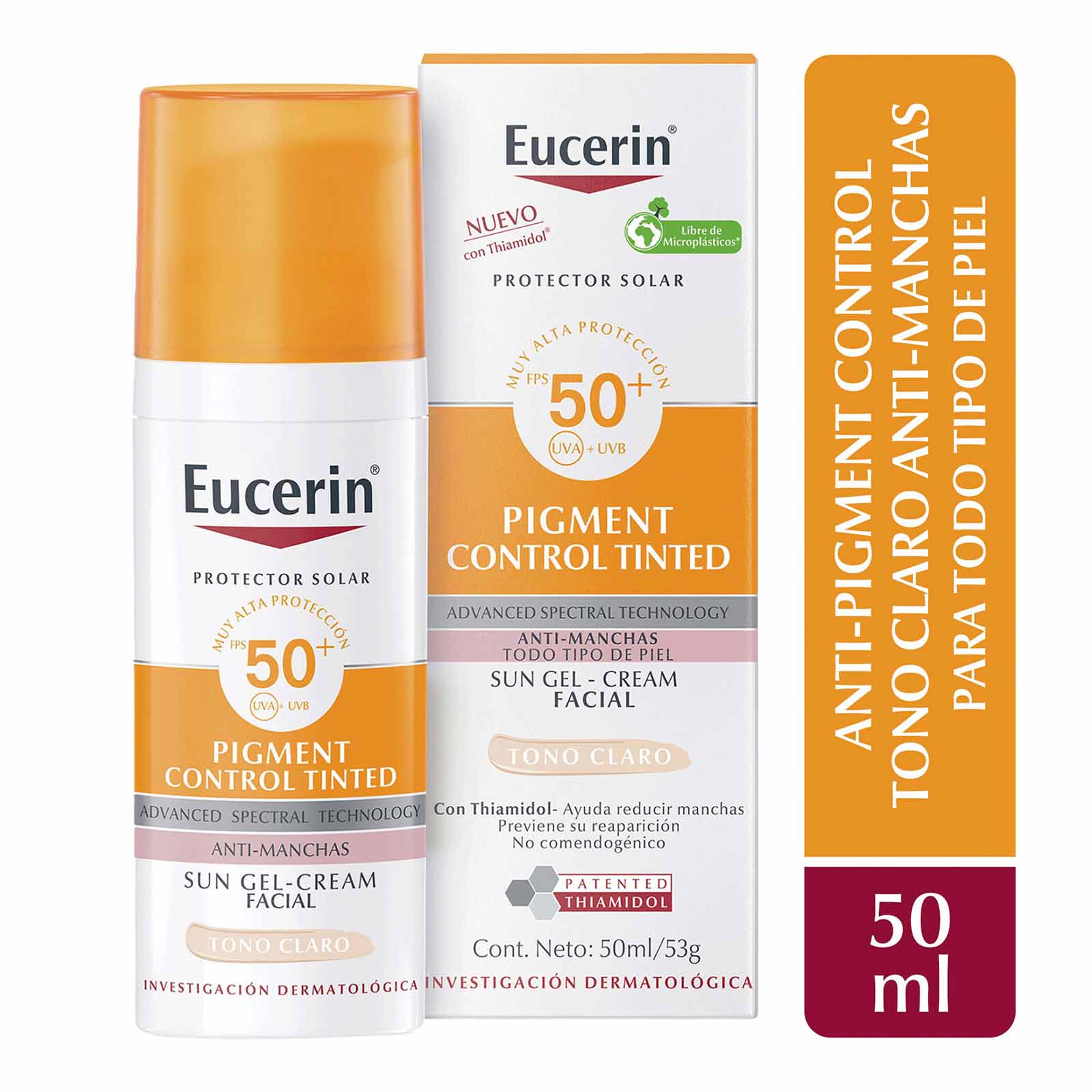 Eucerin Sun Face Pigment Control Tono Claro FPS50+ 50ml