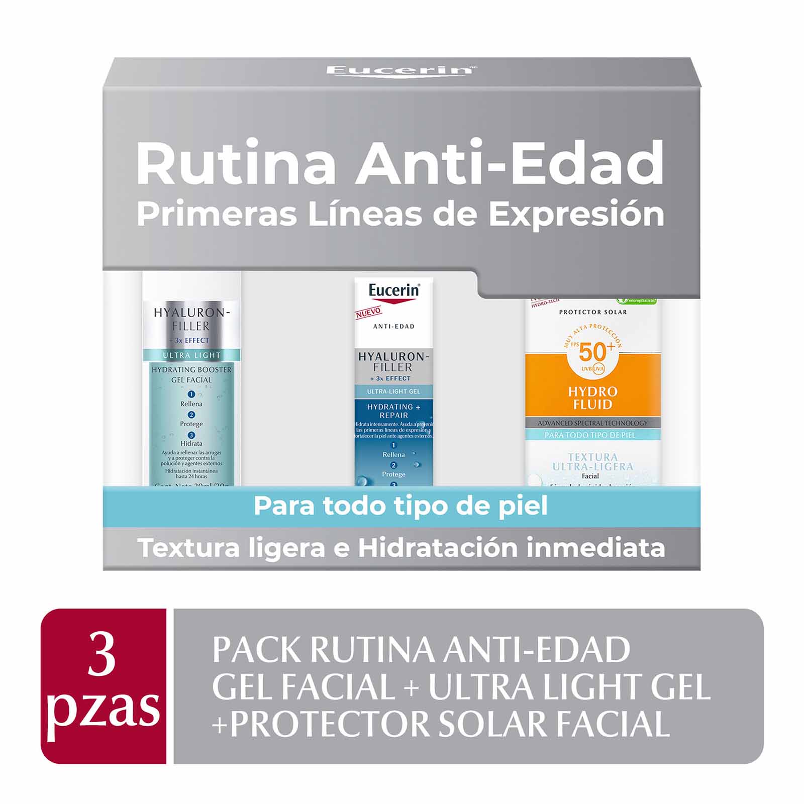 Farmacias del Ahorro | Pack Eucerin HF Pore Minimizer + OC Dry Touch ...