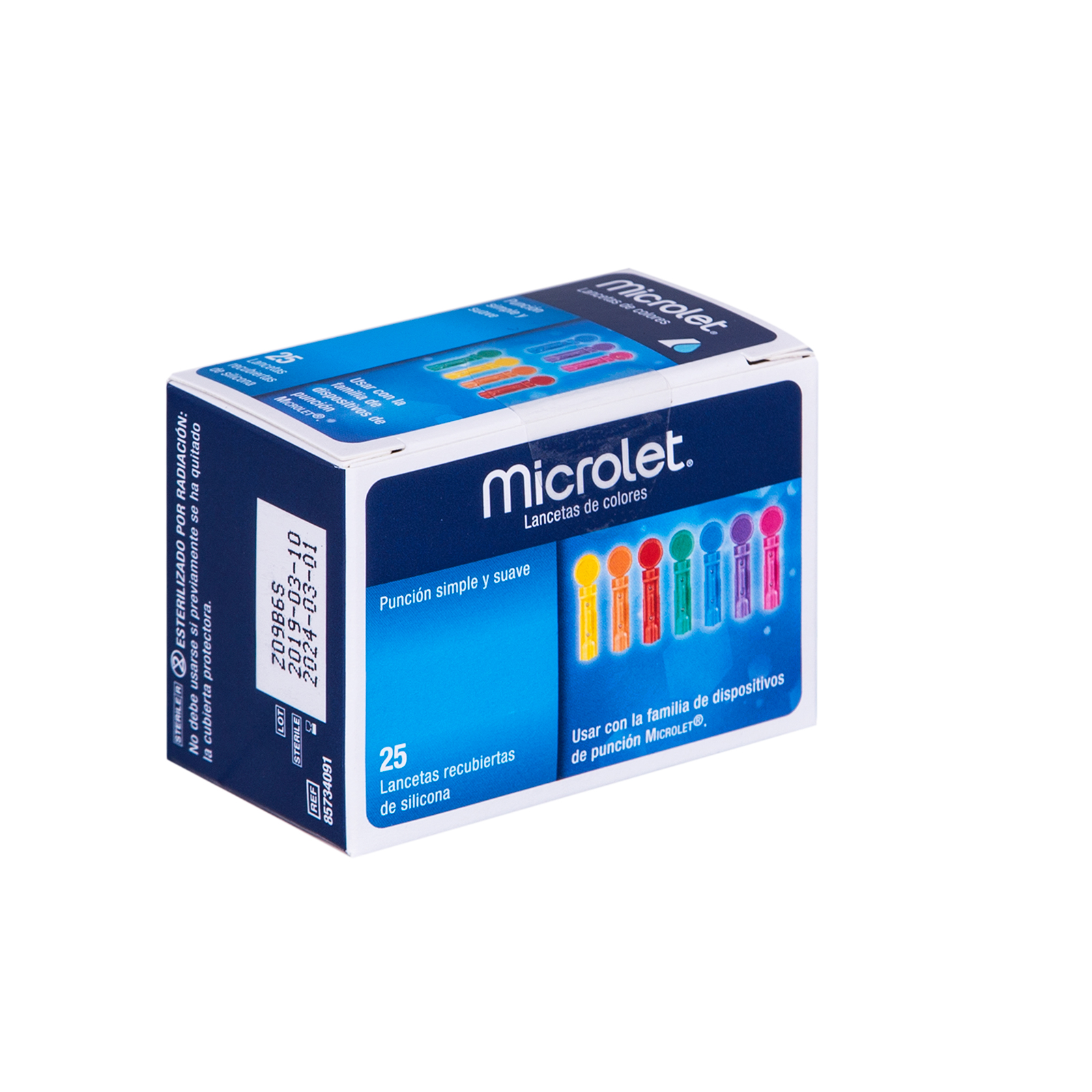 Farmacias del Ahorro | Microlet Lancetas de color 25 piezas | Tienda en ...