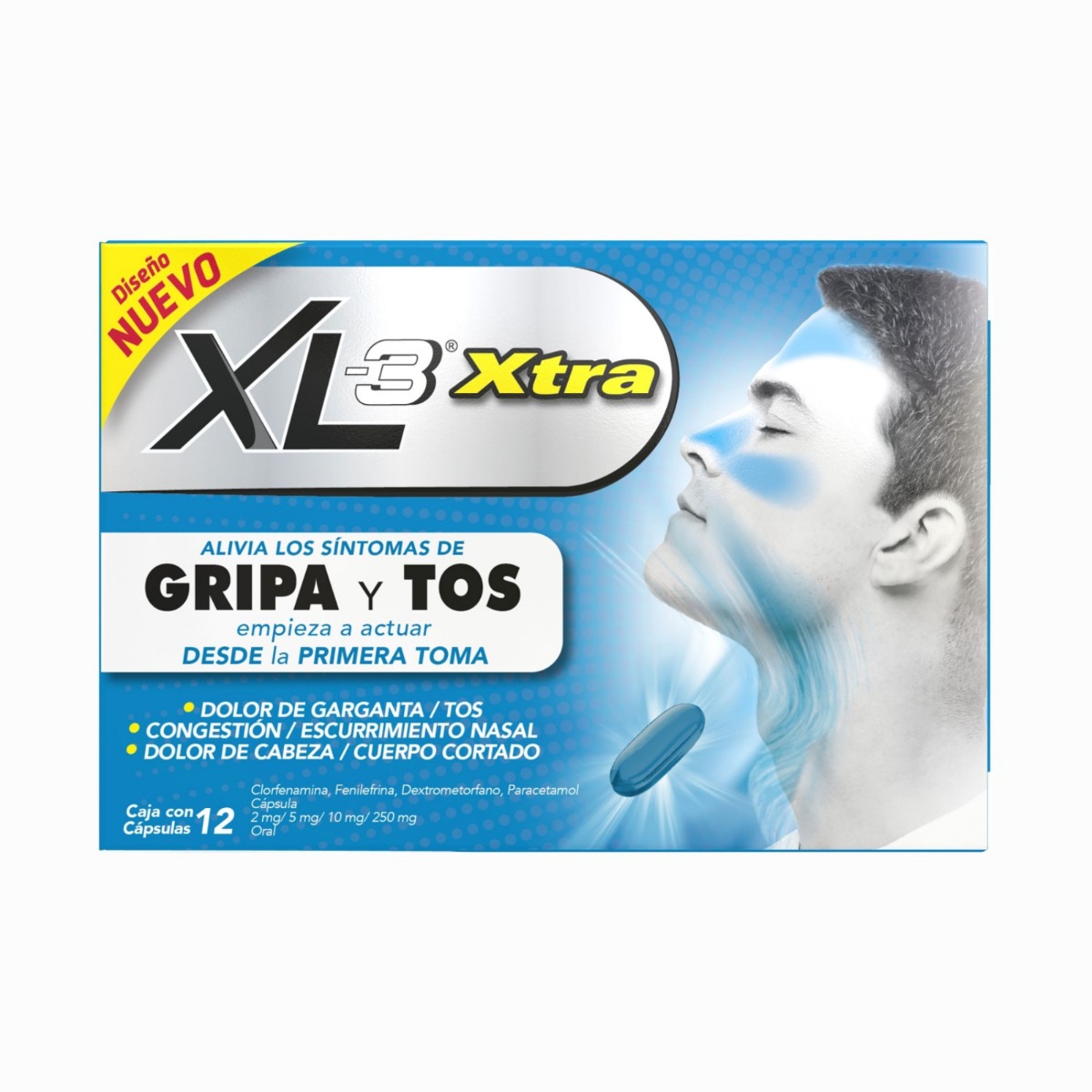 Xl-3 gripa y tos oral 12 capsulas