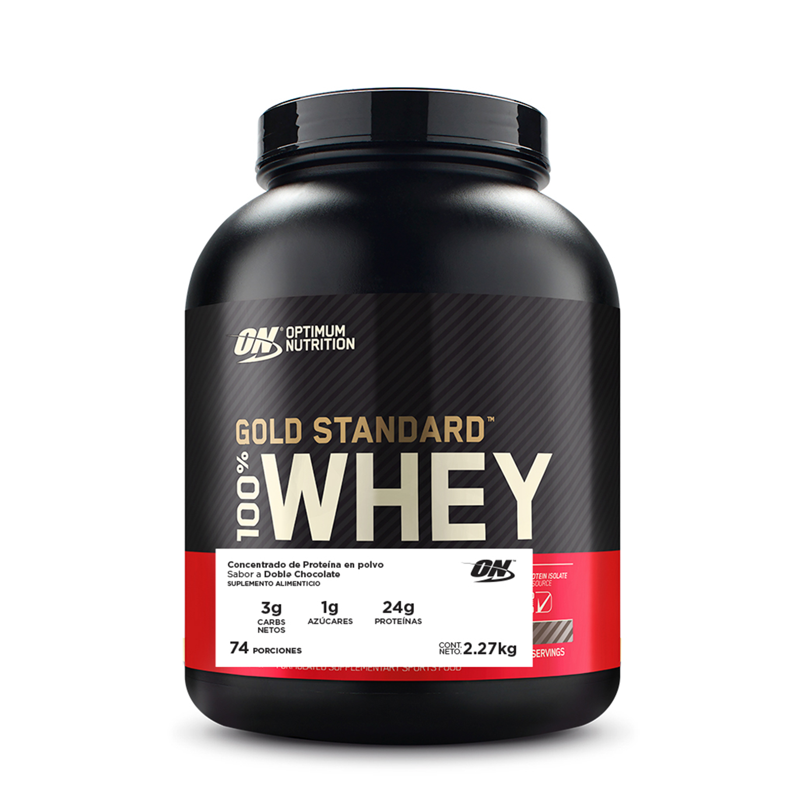 ON GS 100% Whey Doble Chocolate Proteína en Polvo 5 LB