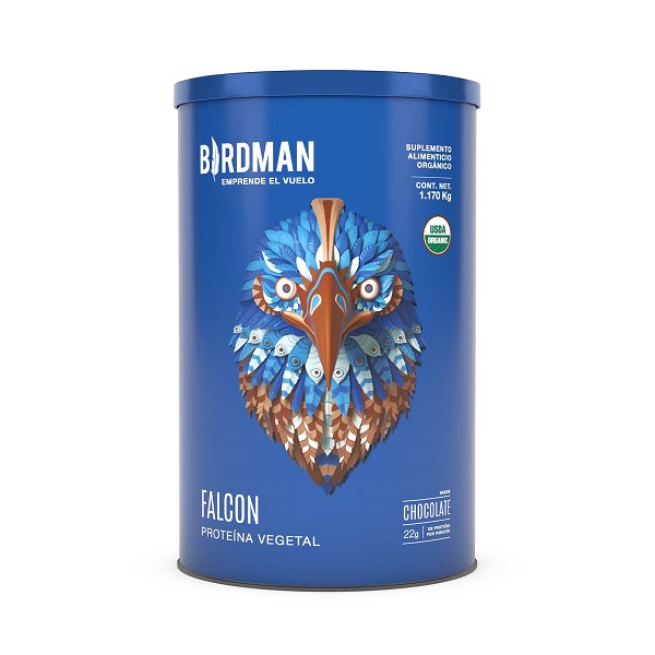 Prote&iacute;na Vegetal Birdman Falcon Protein Sabor Chocolate - 1.17 kg