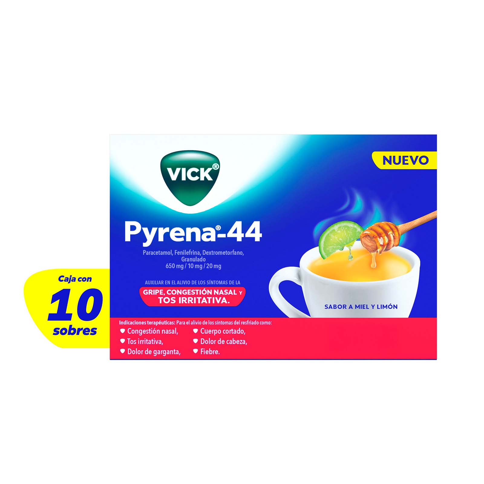 Farmacias del Ahorro | Vick Pyrena-44 en Sobre Alivia los Síntomas de ...