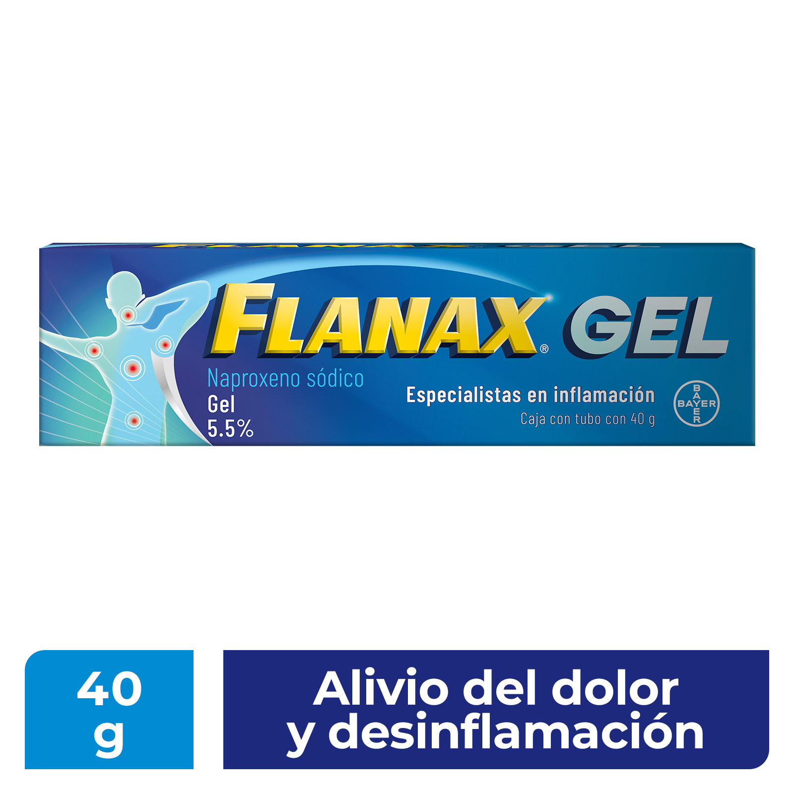 Flanax gel analgã©sico antiinflamatorio gel 40g