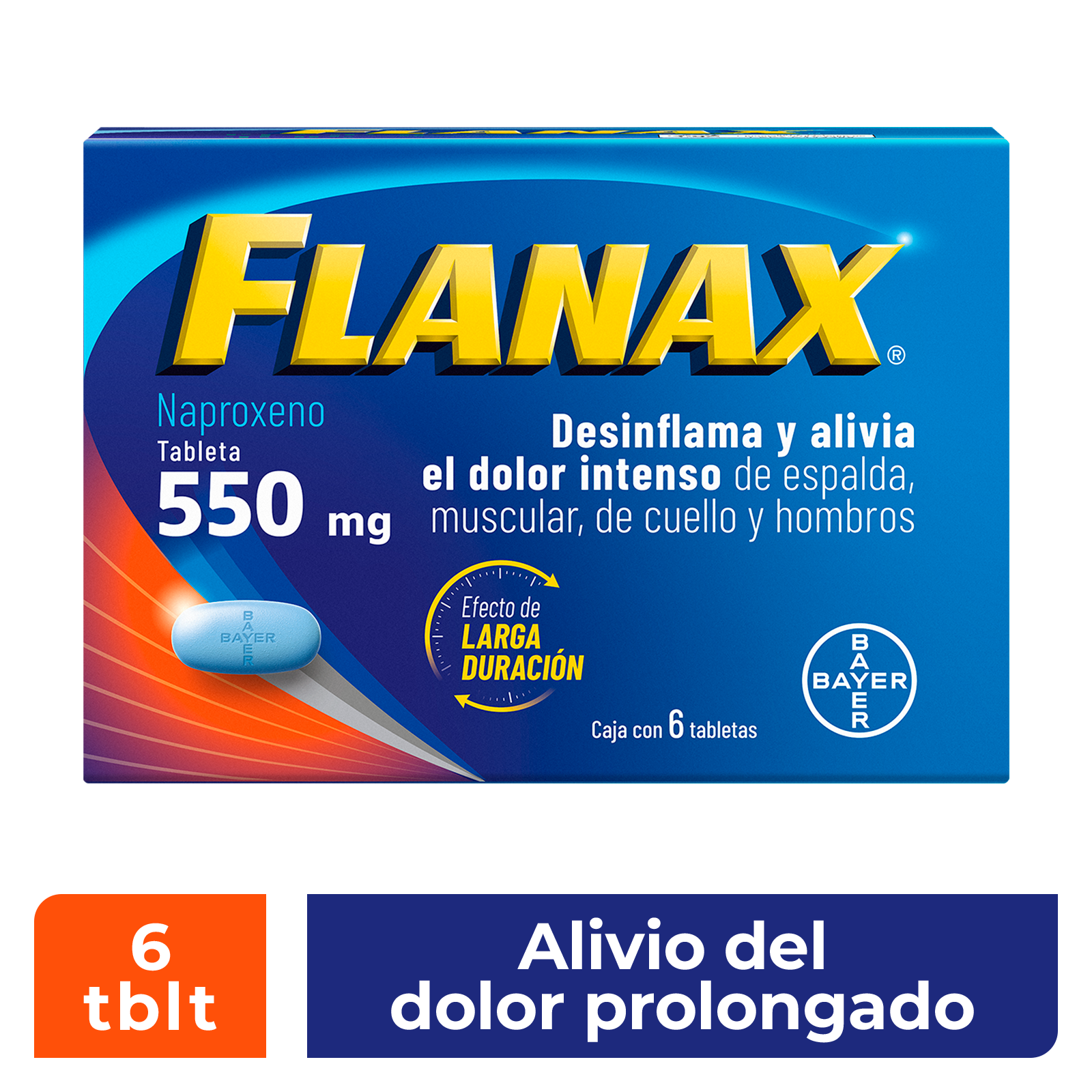 Flanax 550mg 6 tabletas