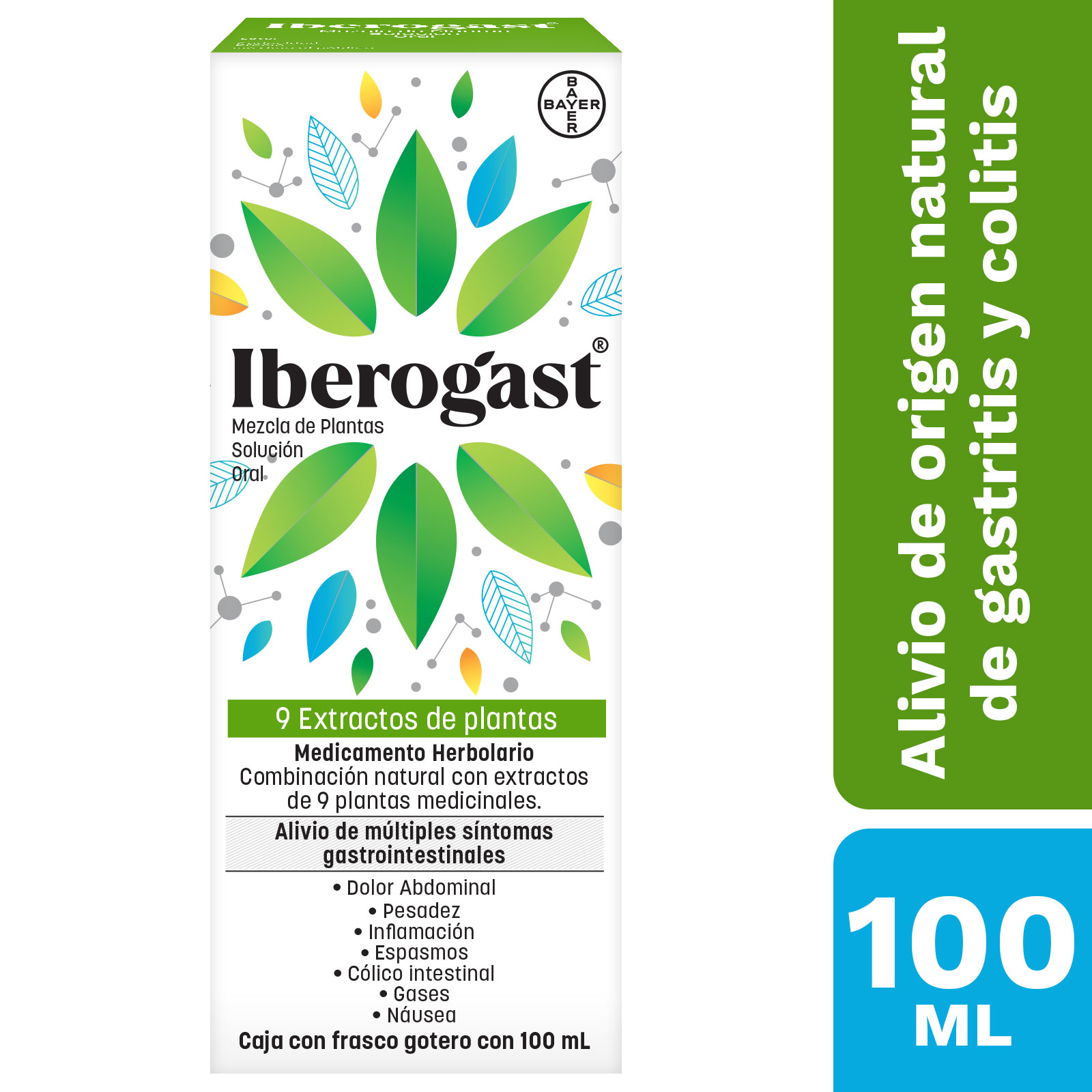 Iberogast Solución Oral para Colitis y síntomas gastrointestinales. Frasco con gotero 100 ml