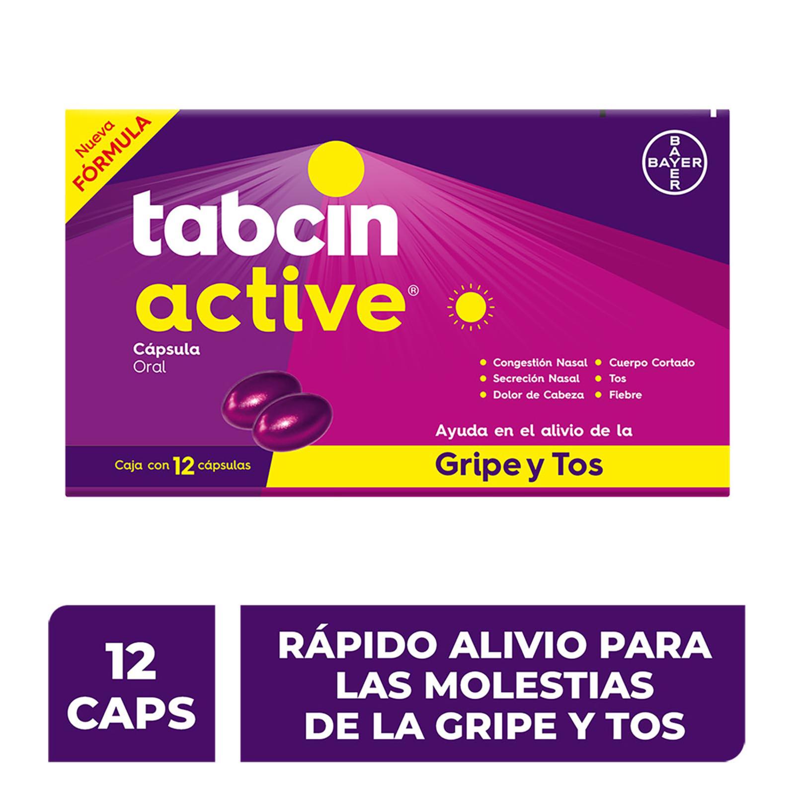 TABCIN ACTIVE c/12 CAPS. 325/10/5/2 MG.