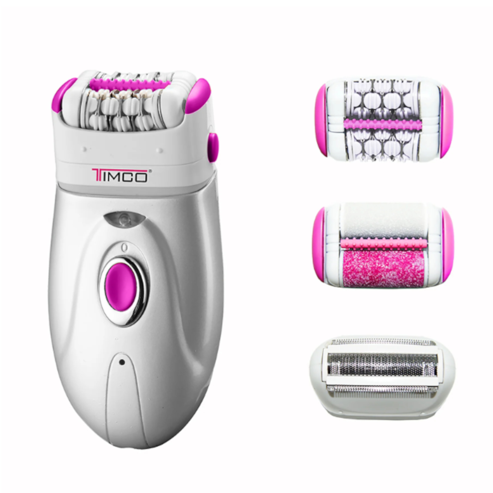 TIMCO Depiladora Eléctrica Inalámbrica Blanco Rosa