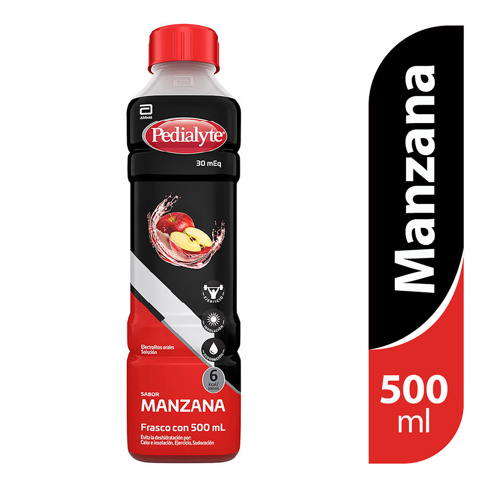 Pedialyte oral manzana 500 ml sol