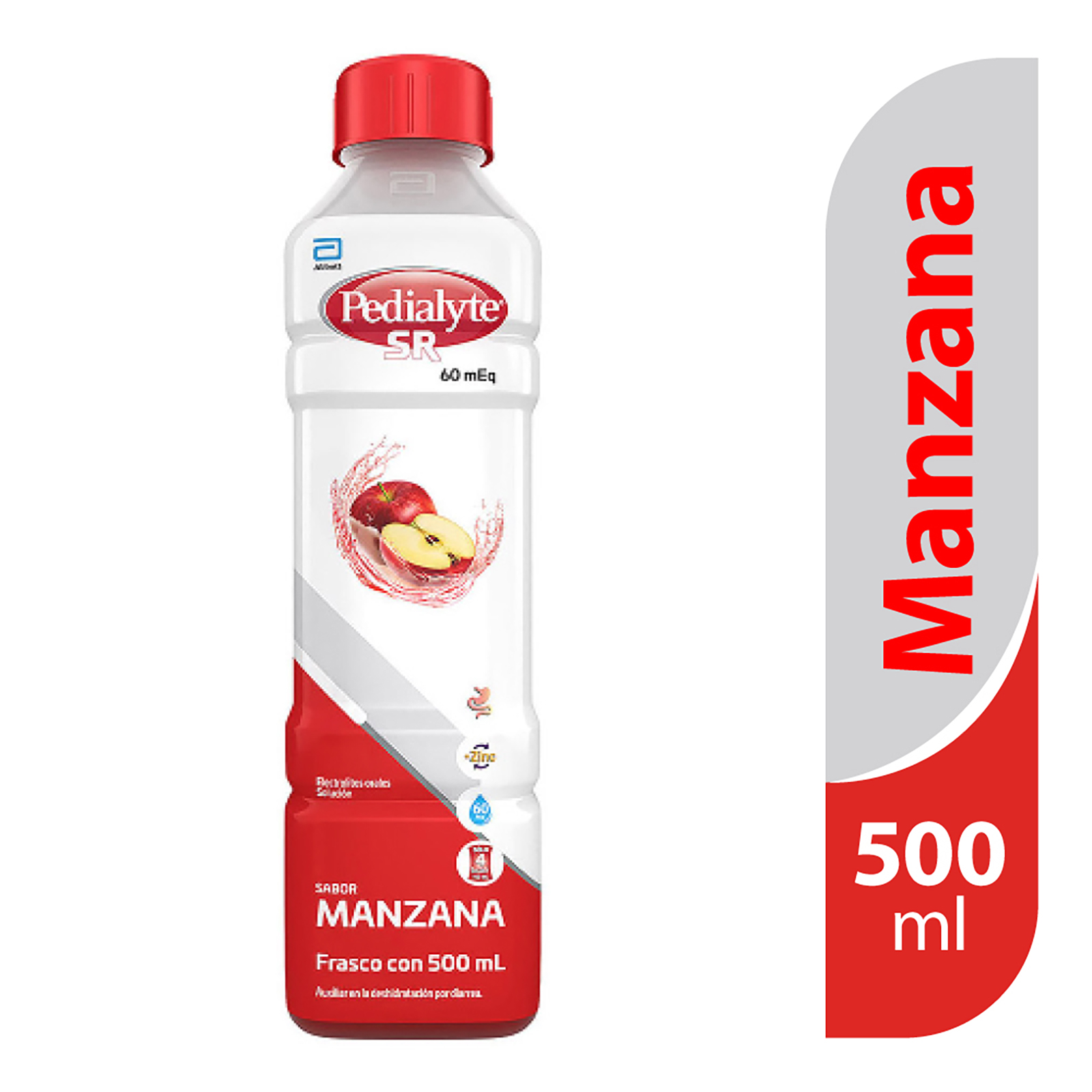 Pedialyte sr 60 oral manzana 500 ml sol