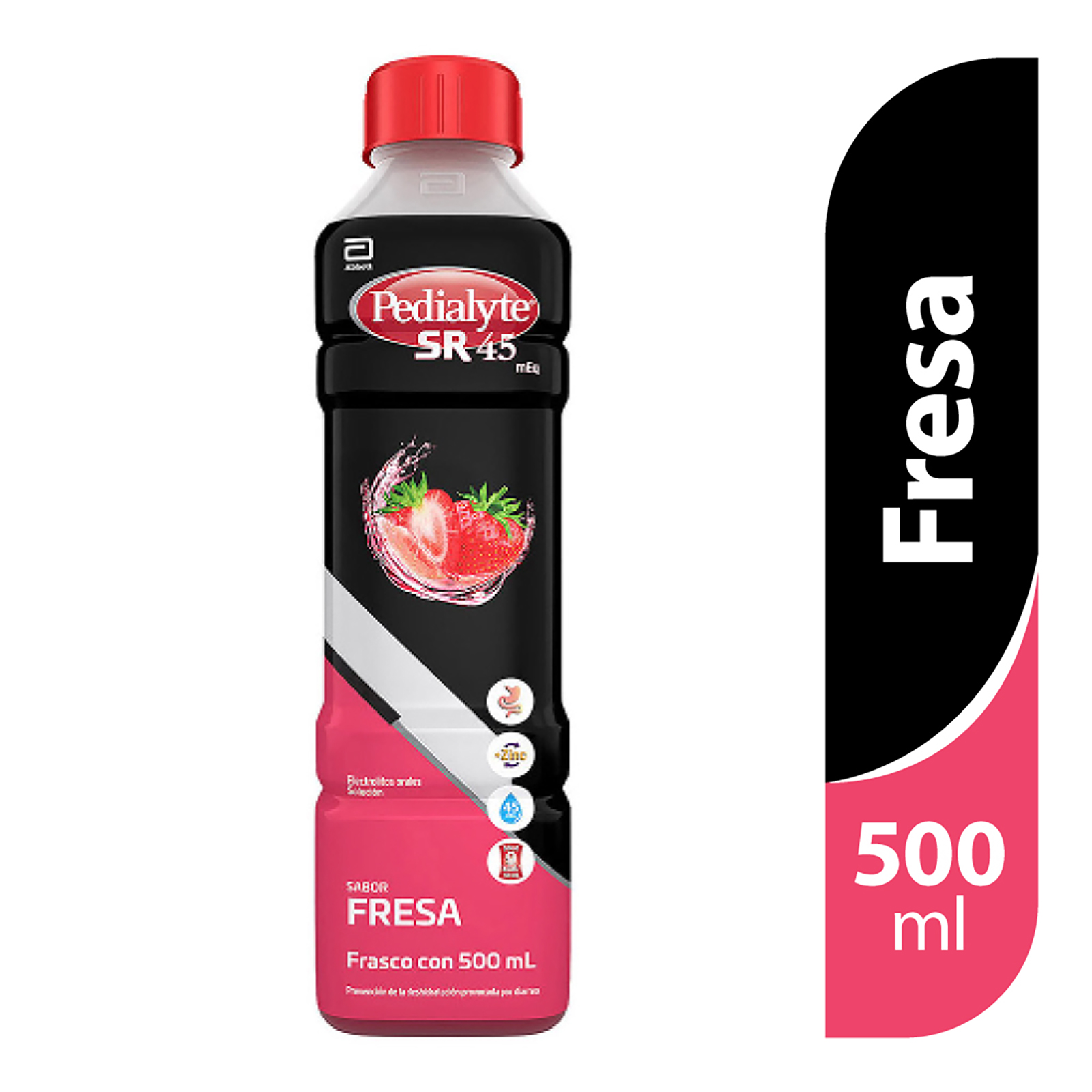 Pedialyte 45 meq oral fresa 500 ml sol