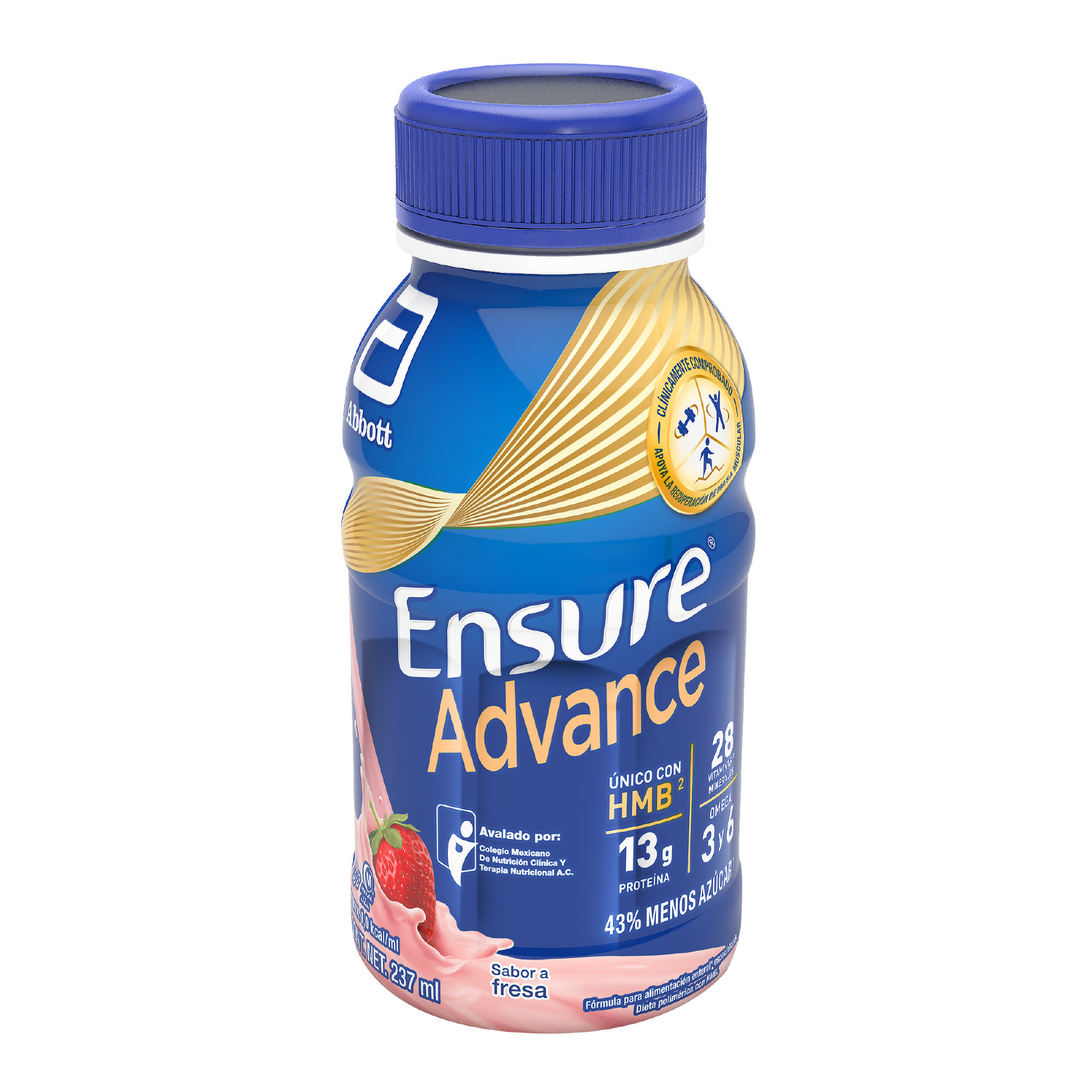 Ensure Advance Suplemento Alimenticio Sabor Fresa 237 ml