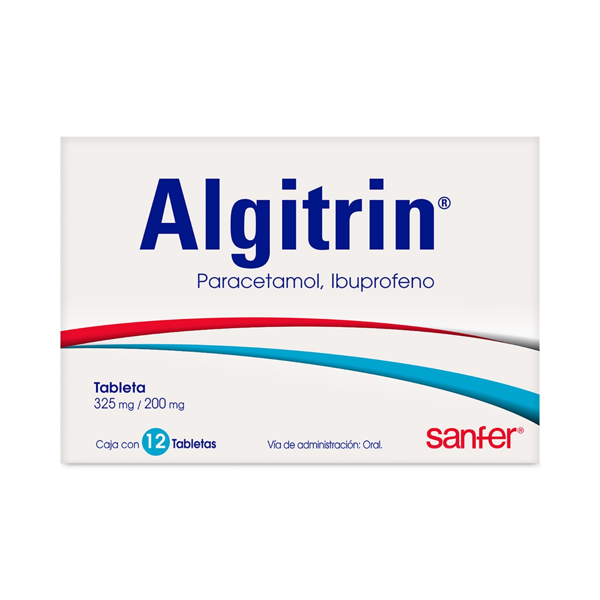 Algitrin 325/200 mg con 12 tabletas