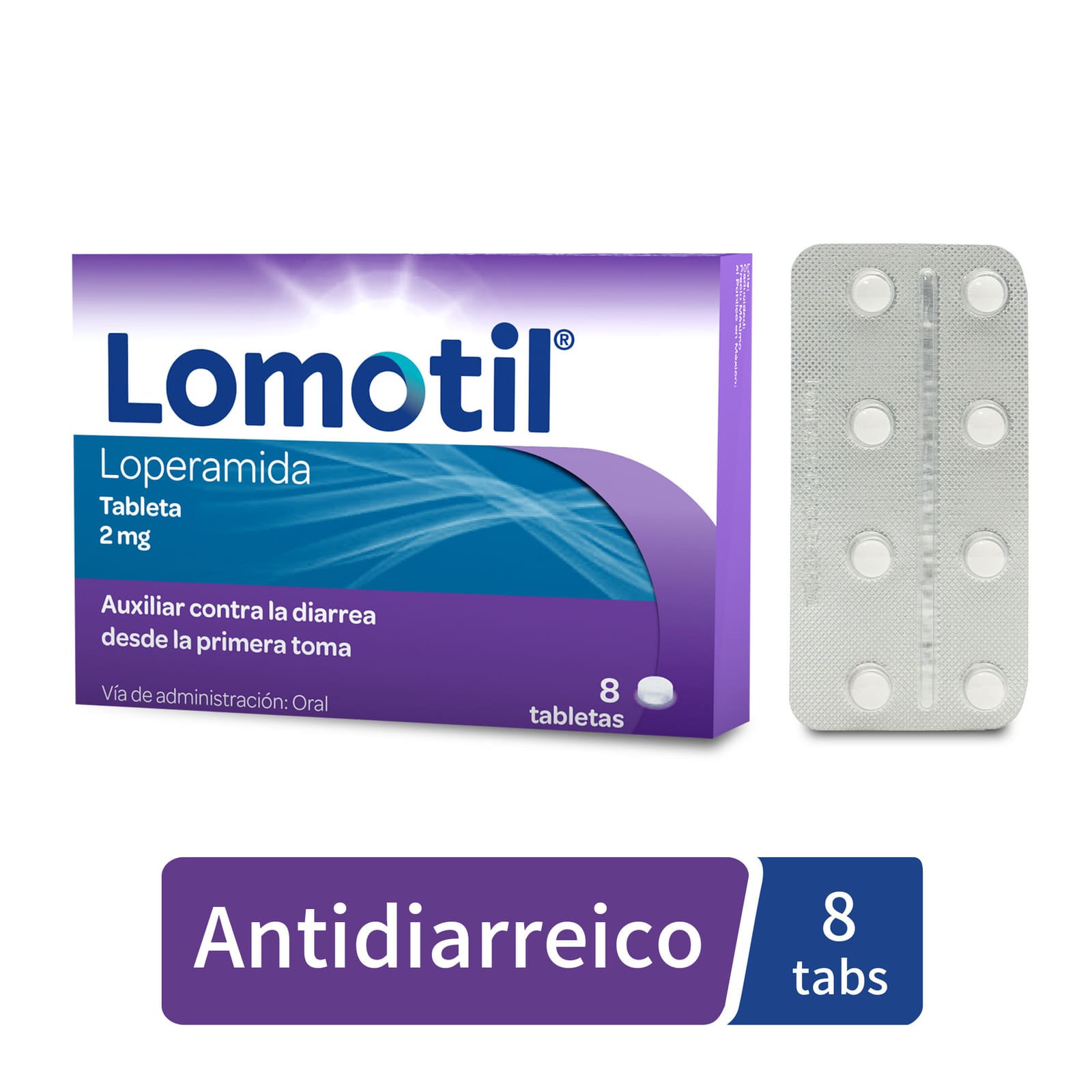 Lomotil 2 mg oral 8 tabletas