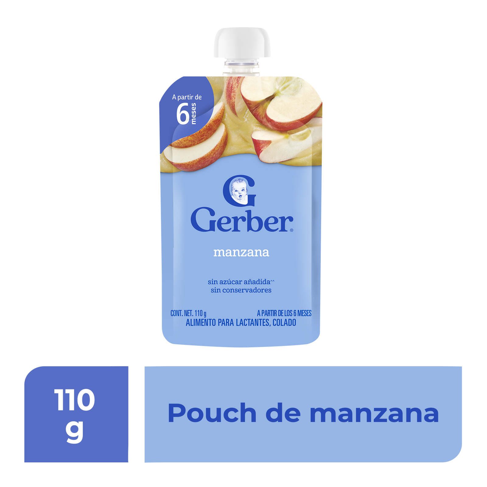 Gerber Papilla Junior Etapa 3 Sabor Manzana Pouch 110 gr