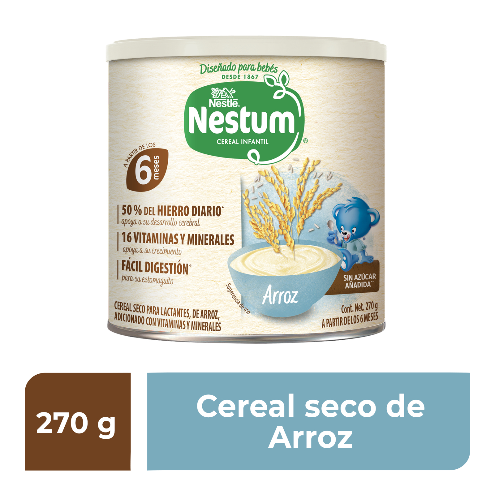 Nestum Cereal de Arroz a Partir de los 6 Meses 270 gr