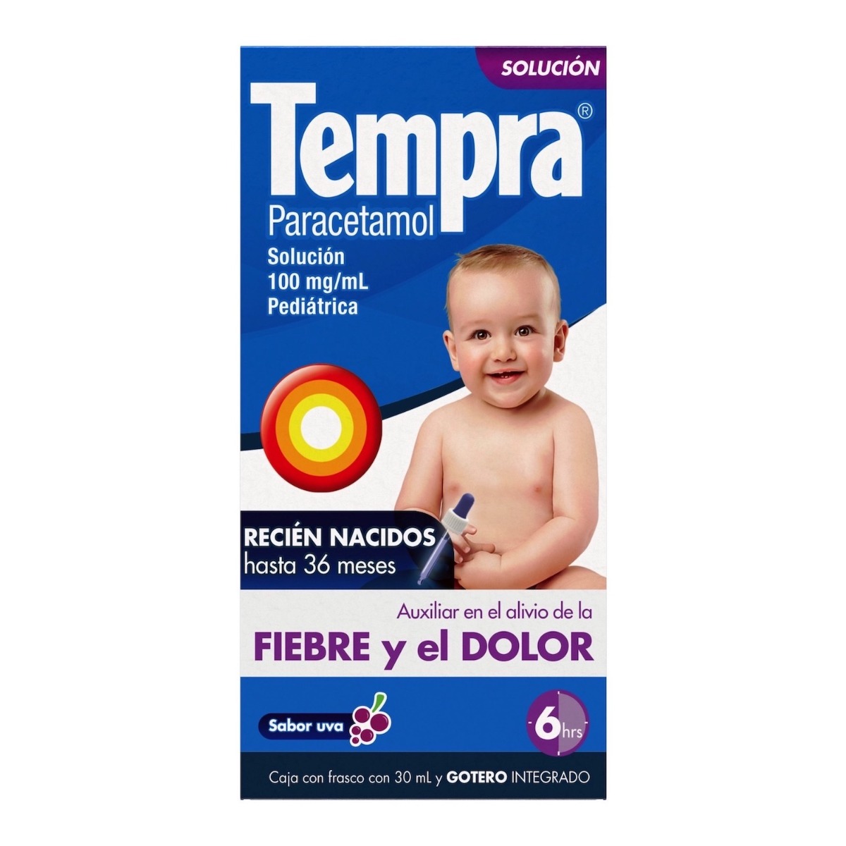 Tempra 100 mg oral ped 30 ml gts