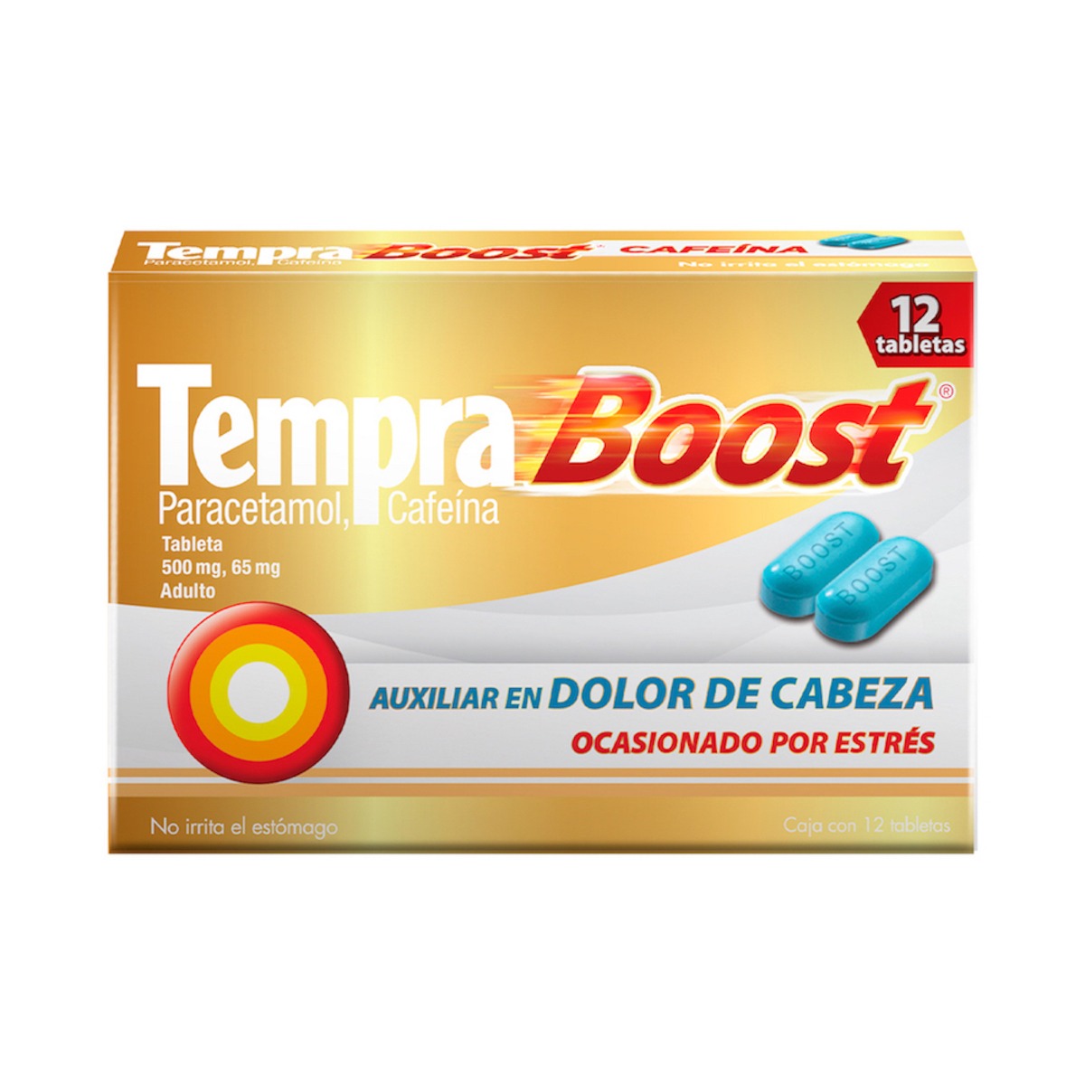 Tempra boost 500/65mg oral 12 tabletas