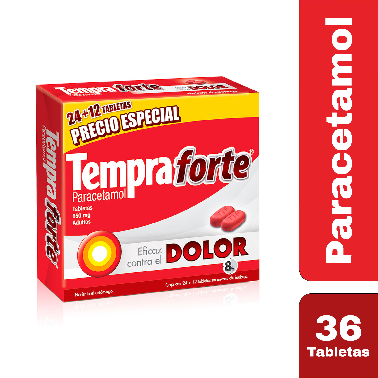 Tempra Forte Paracetamol 650mg con 24+12  Tabs