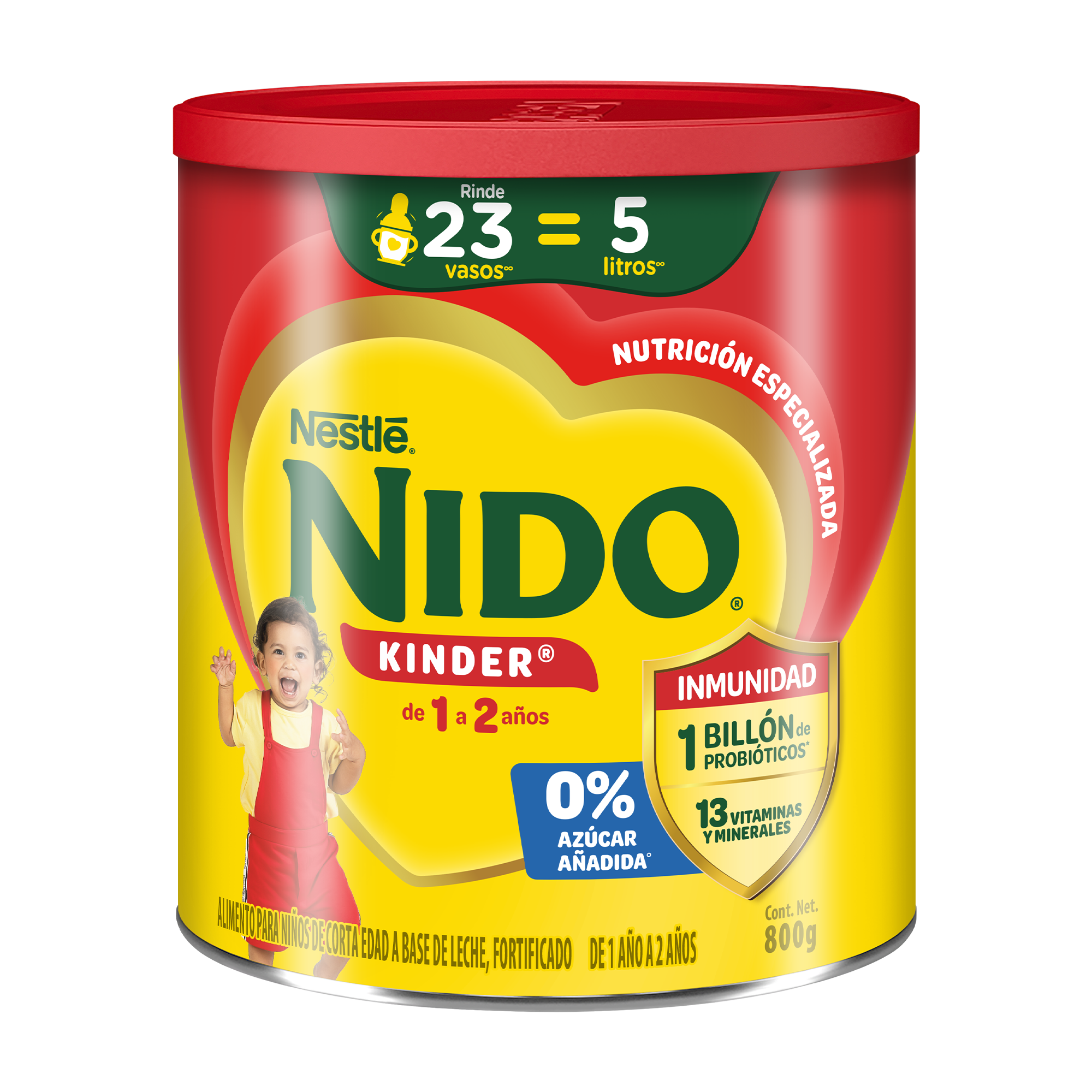 NIDO Kinder  1+ Alimento para Niños de Corta Edad Lata de 800 gr