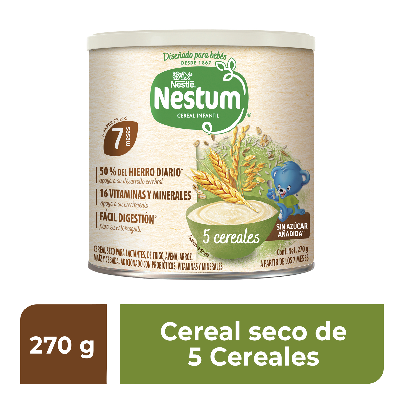 Nestum 4 Cereales a Partir de los 7 Meses 270 gr