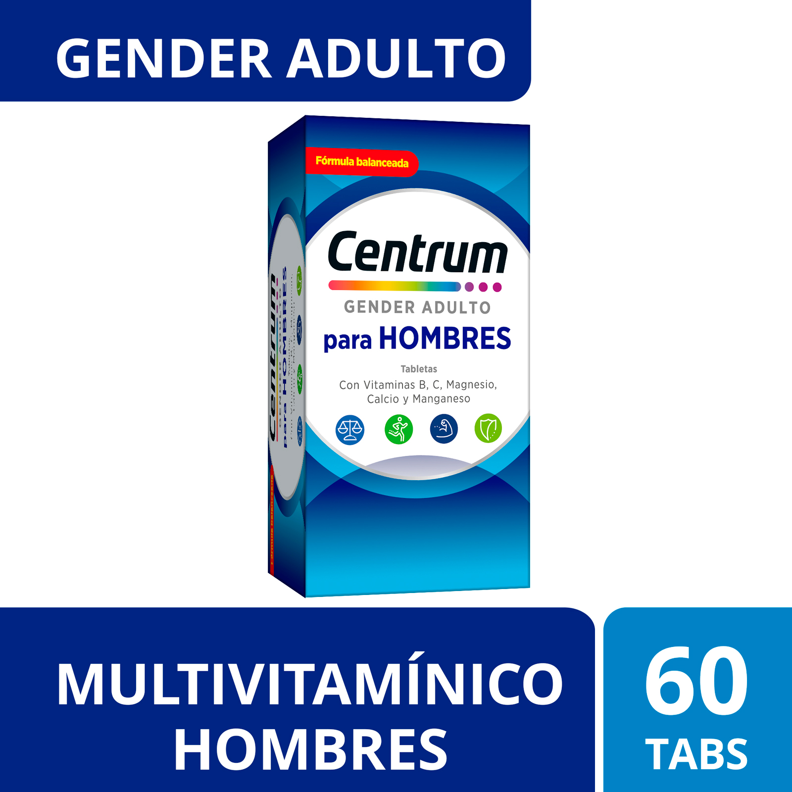 Centrum Multivitamínico Gender Hombres 60 Tabs