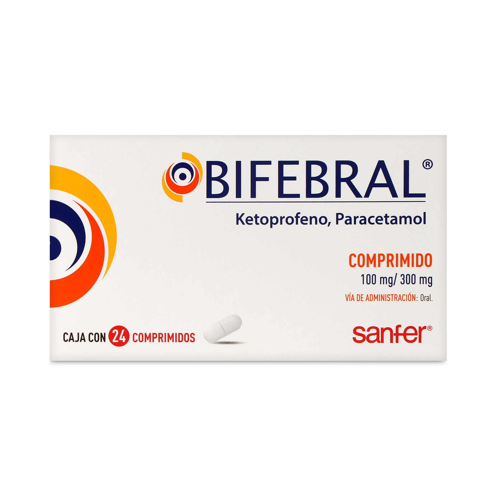 Bifebral 100 mg / 300 mg con 24 comprimidos