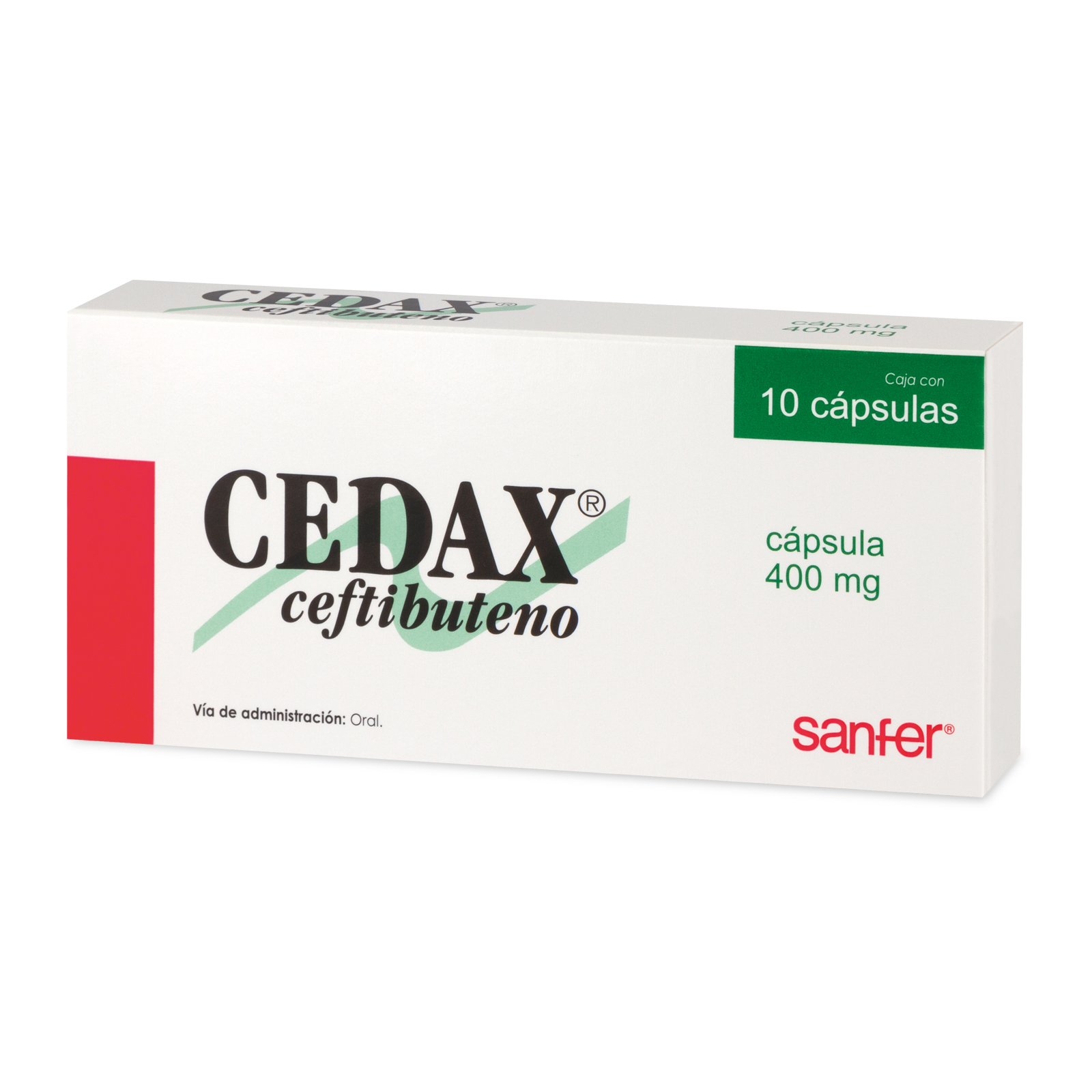 Cedax 400 mg con 10 cápsulas