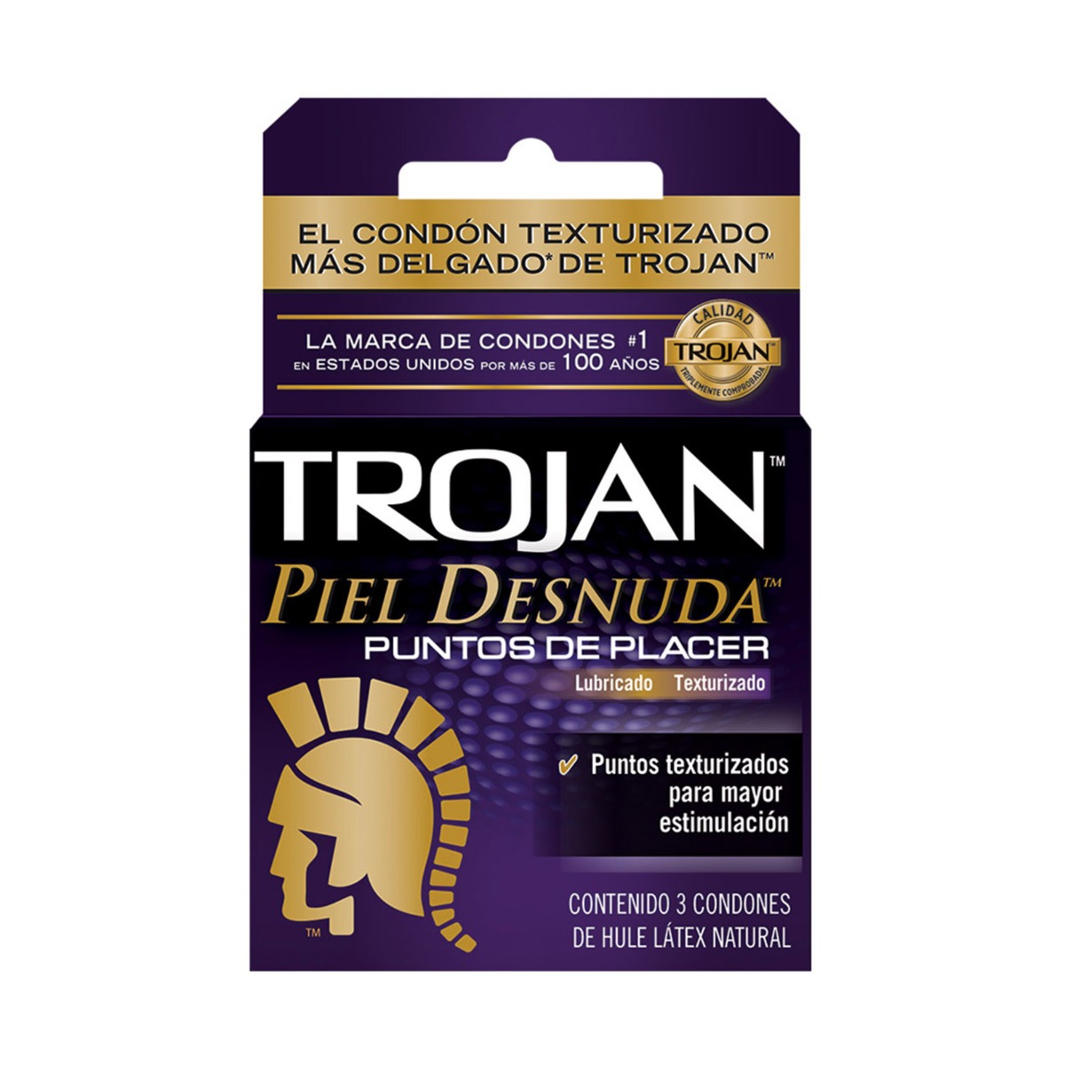 Preserv trojan piel desnuda puntos de placer 3