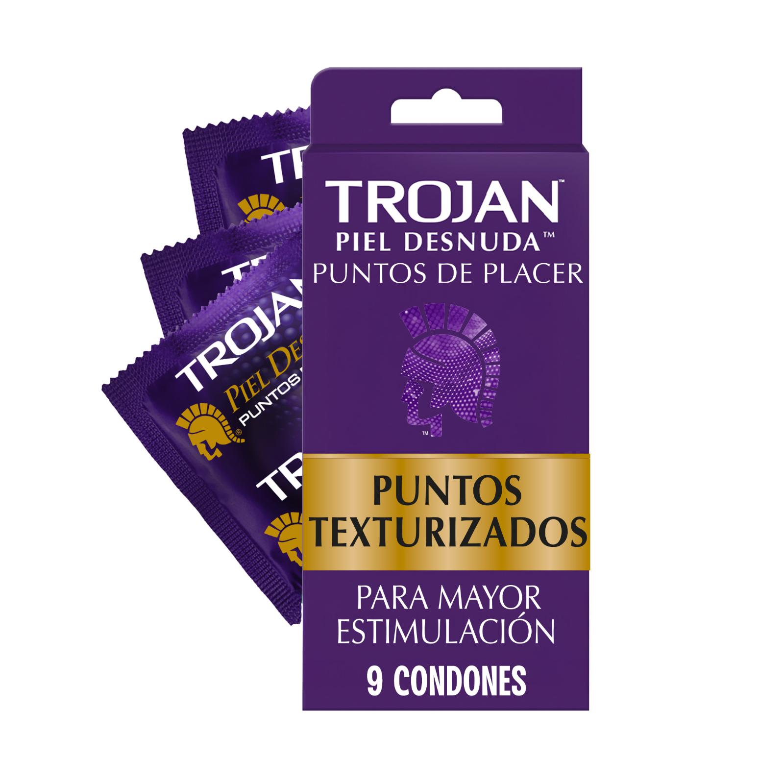 Preserv trojan piel desnuda puntos de placer 9