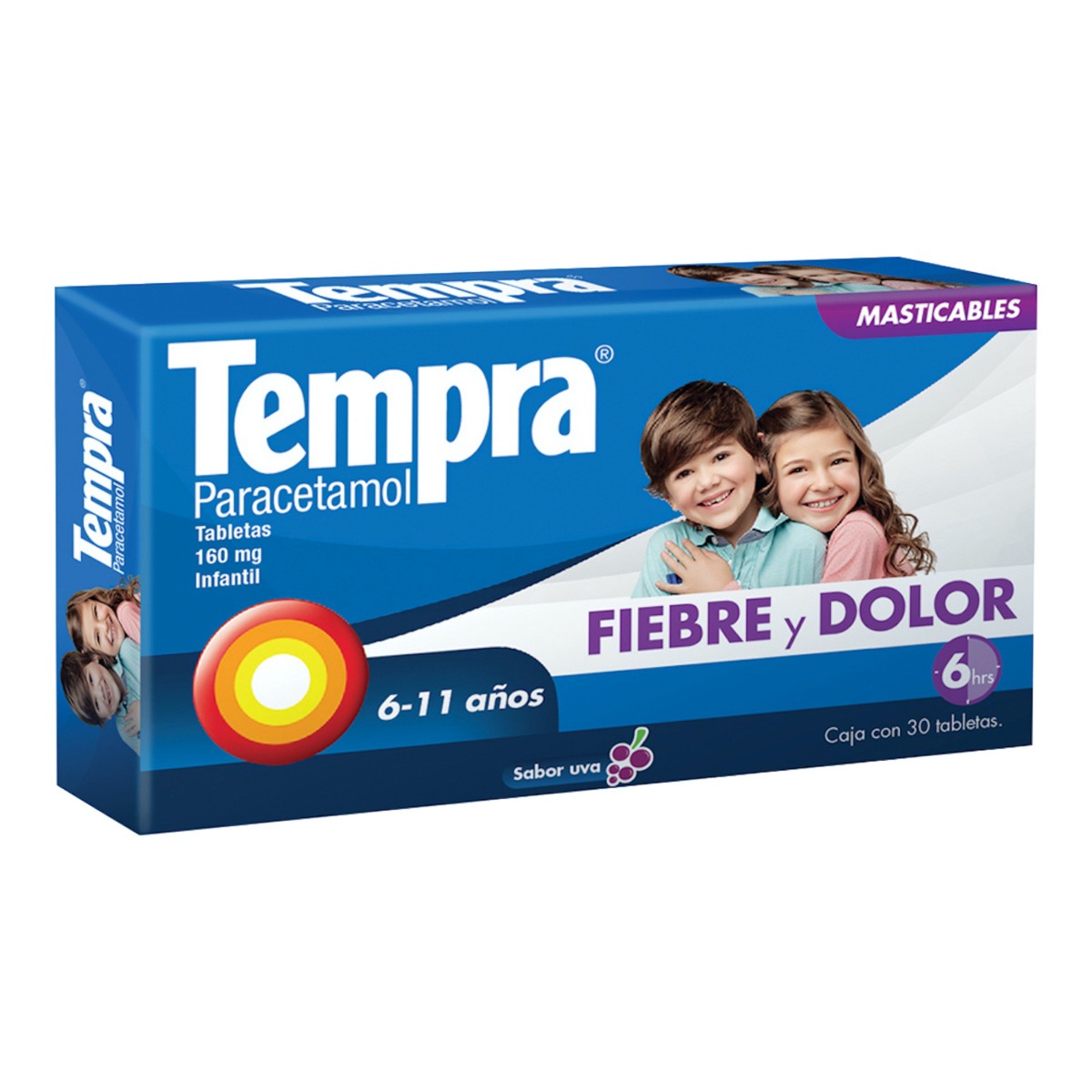 Tempra 160 mg mast inf oral 30 tabletas