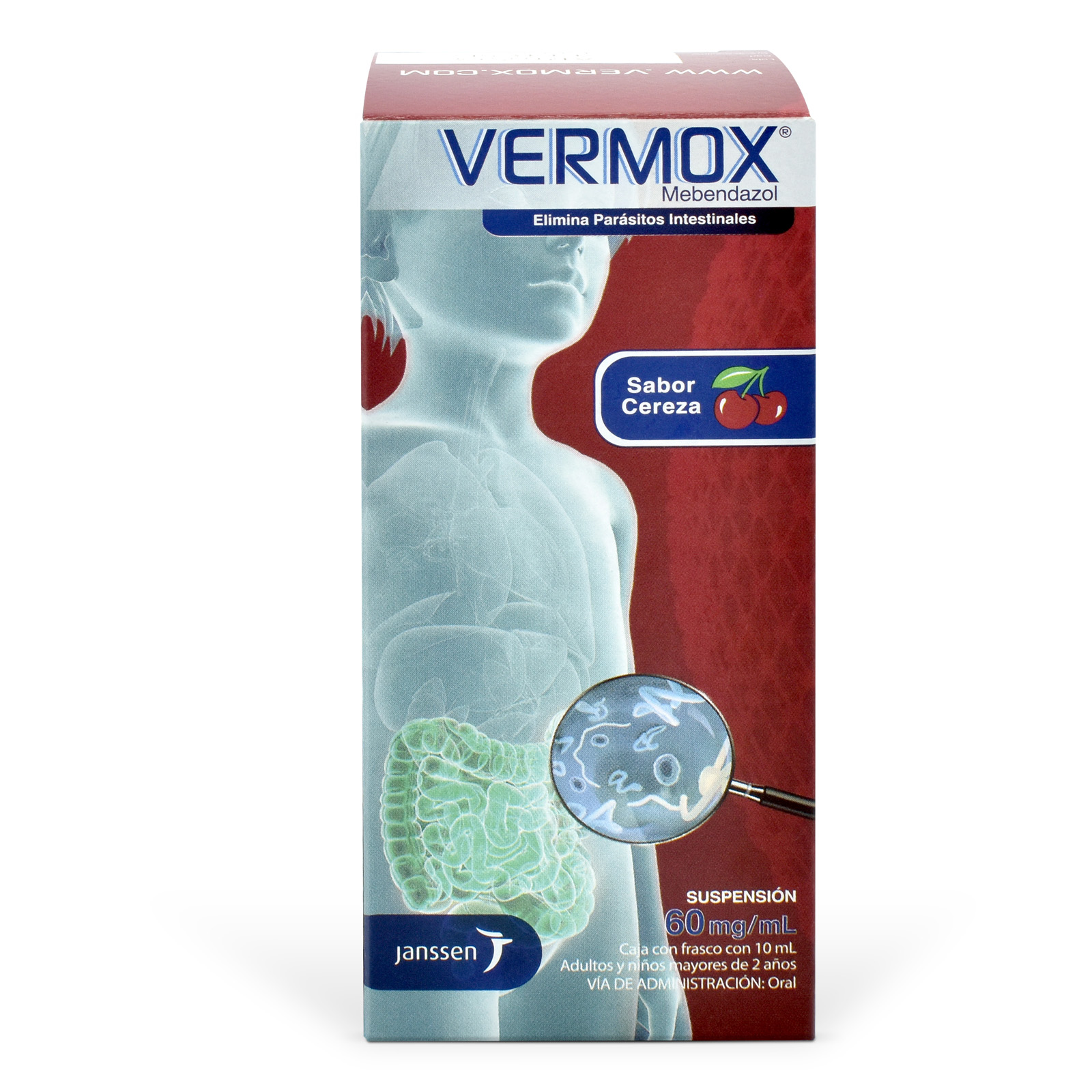 Vermox 1 dia 60 mg oral 10 ml