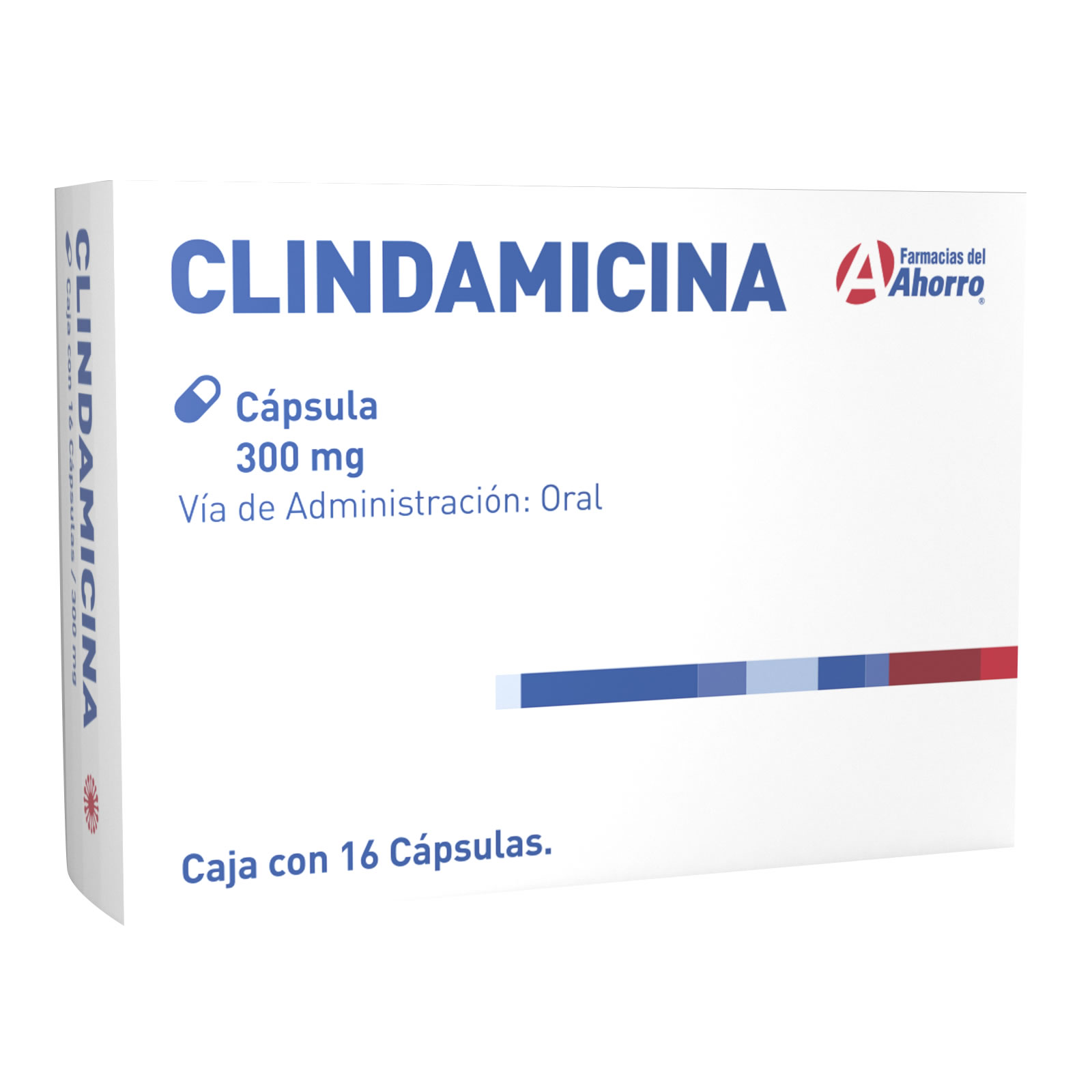 Clindamicina 300 mg Oral 16 cápsulas Marca del Ahorro