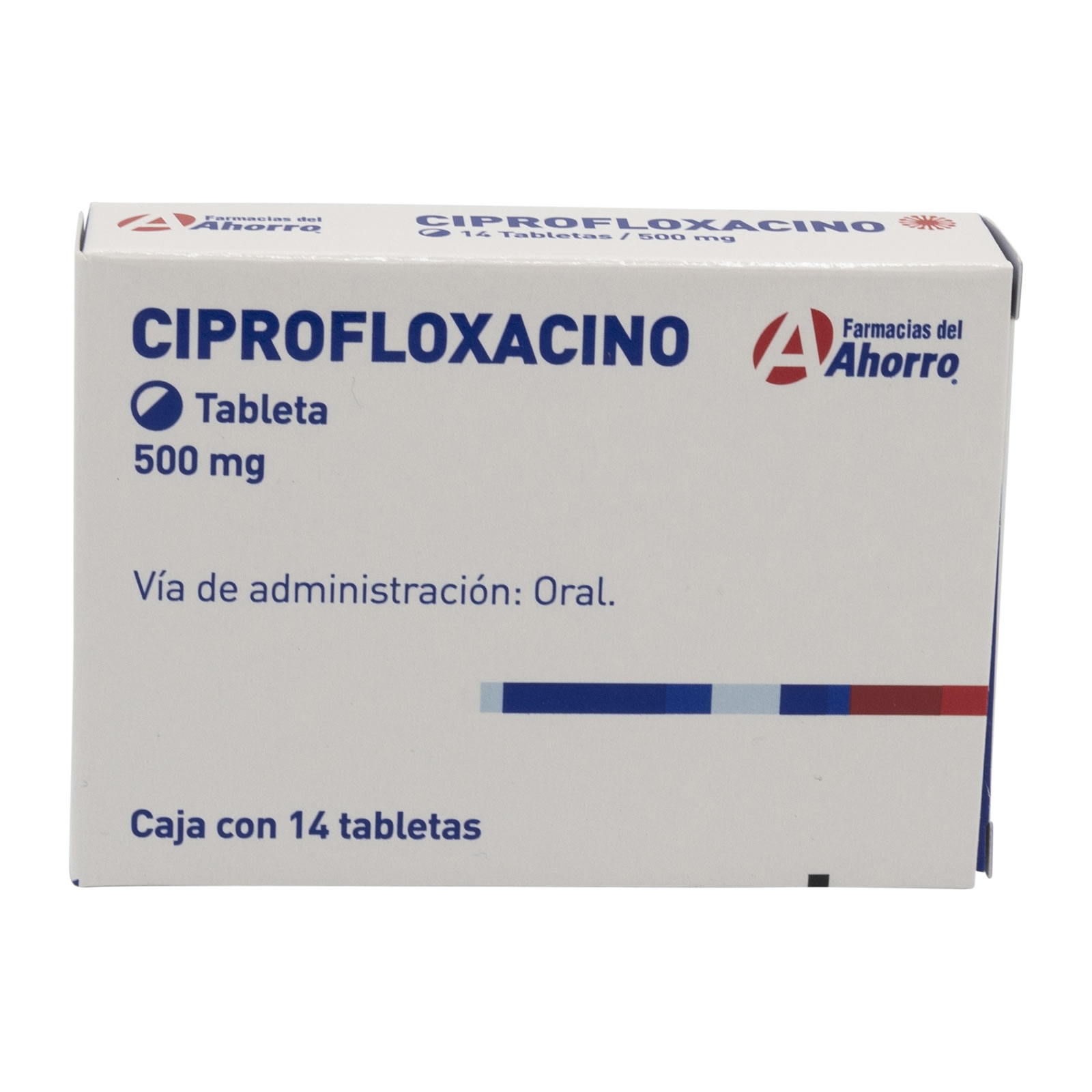 Ciprofloxacino 500 mg 14 tabletas Marca del Ahorro