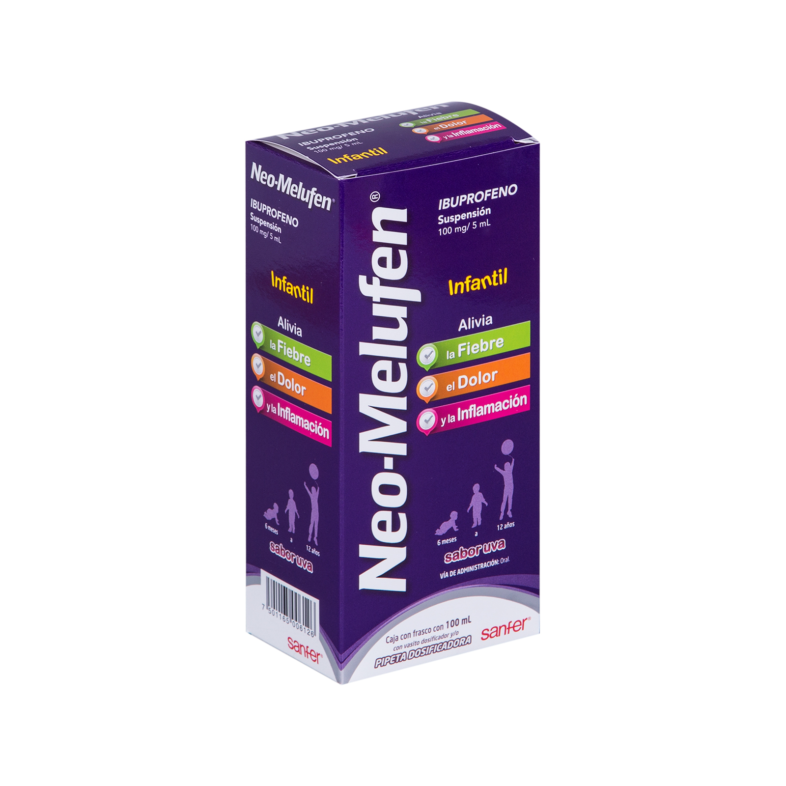 Neo-Melufen Suspensión 100 mg/5 ml Infantil 100 ml