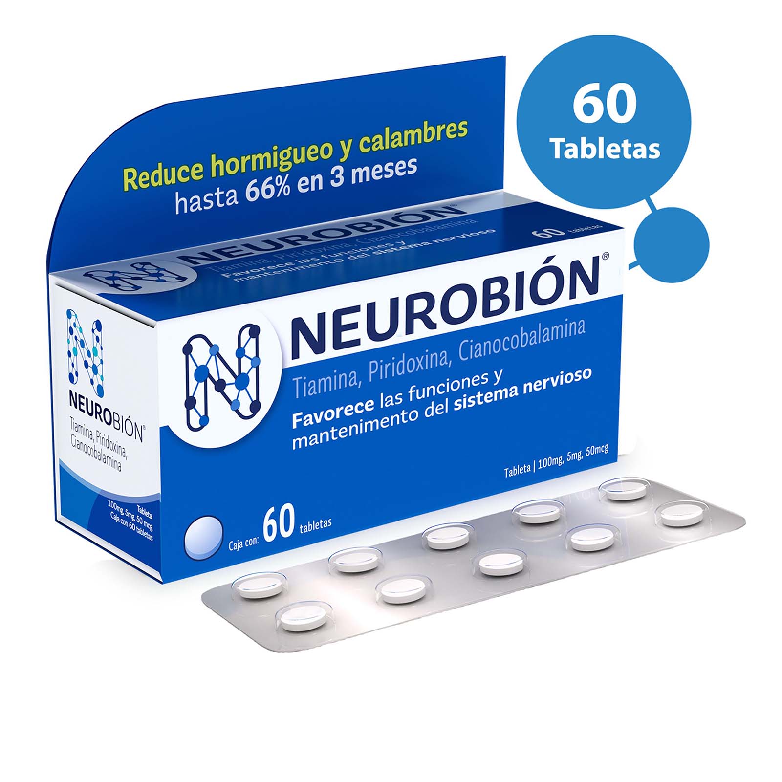 Neurobion Vitaminas del Complejo B 60 Tabletas