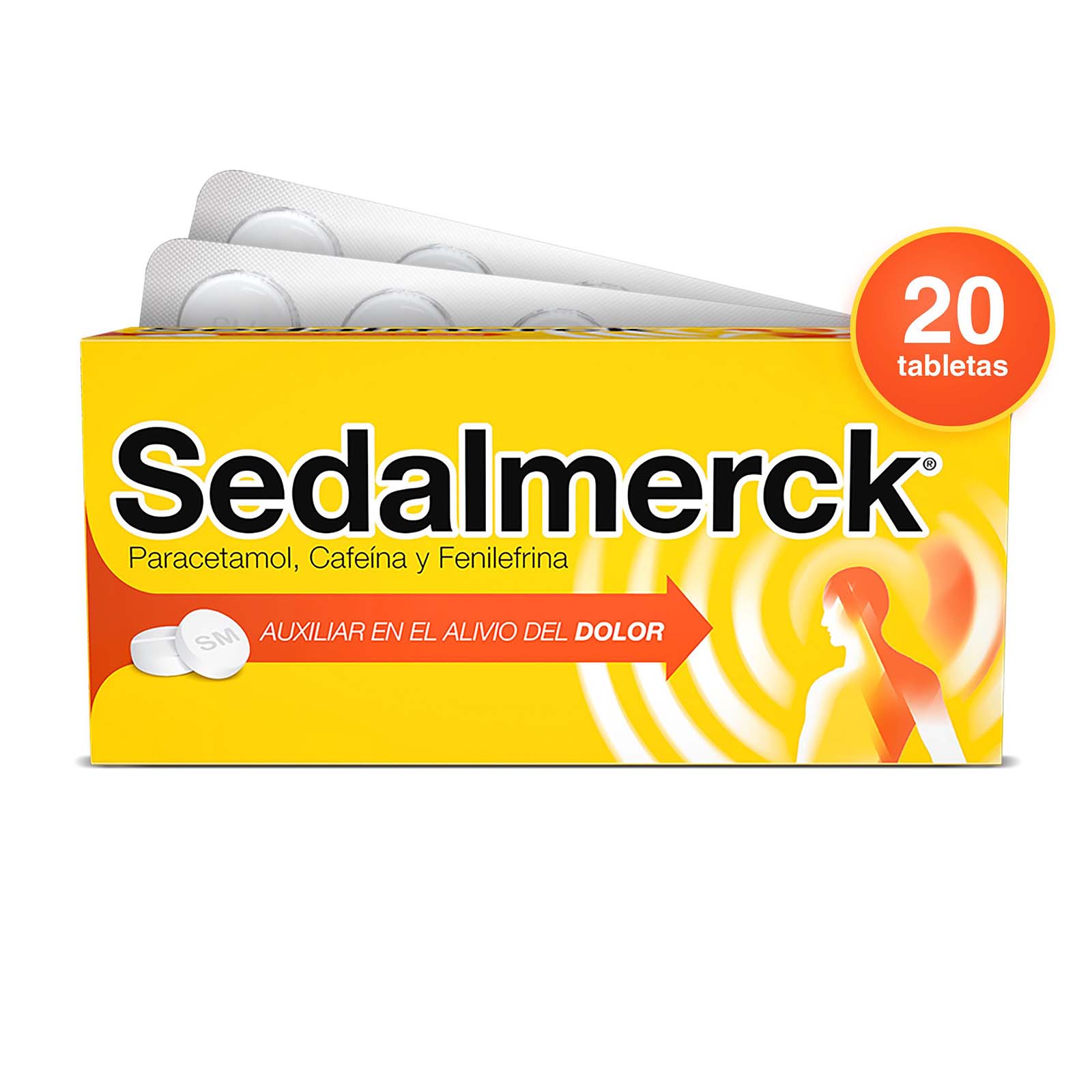 Sedalmerck Analgésico con Paracetamol Blister con 20 tabletas